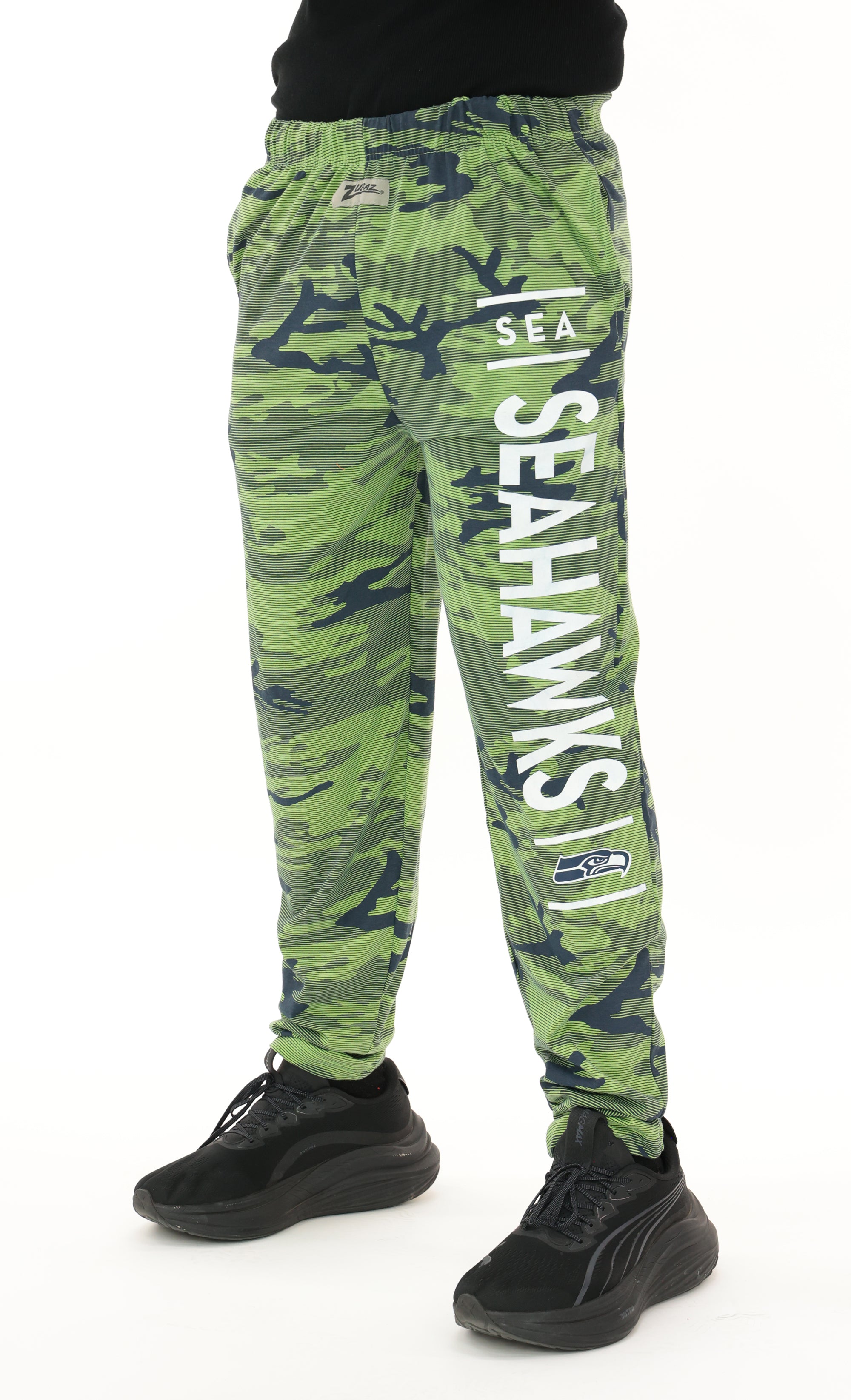 Zubaz NFL Adult Unisex Z88 Camo Lines Pants, Seattle Seahawks