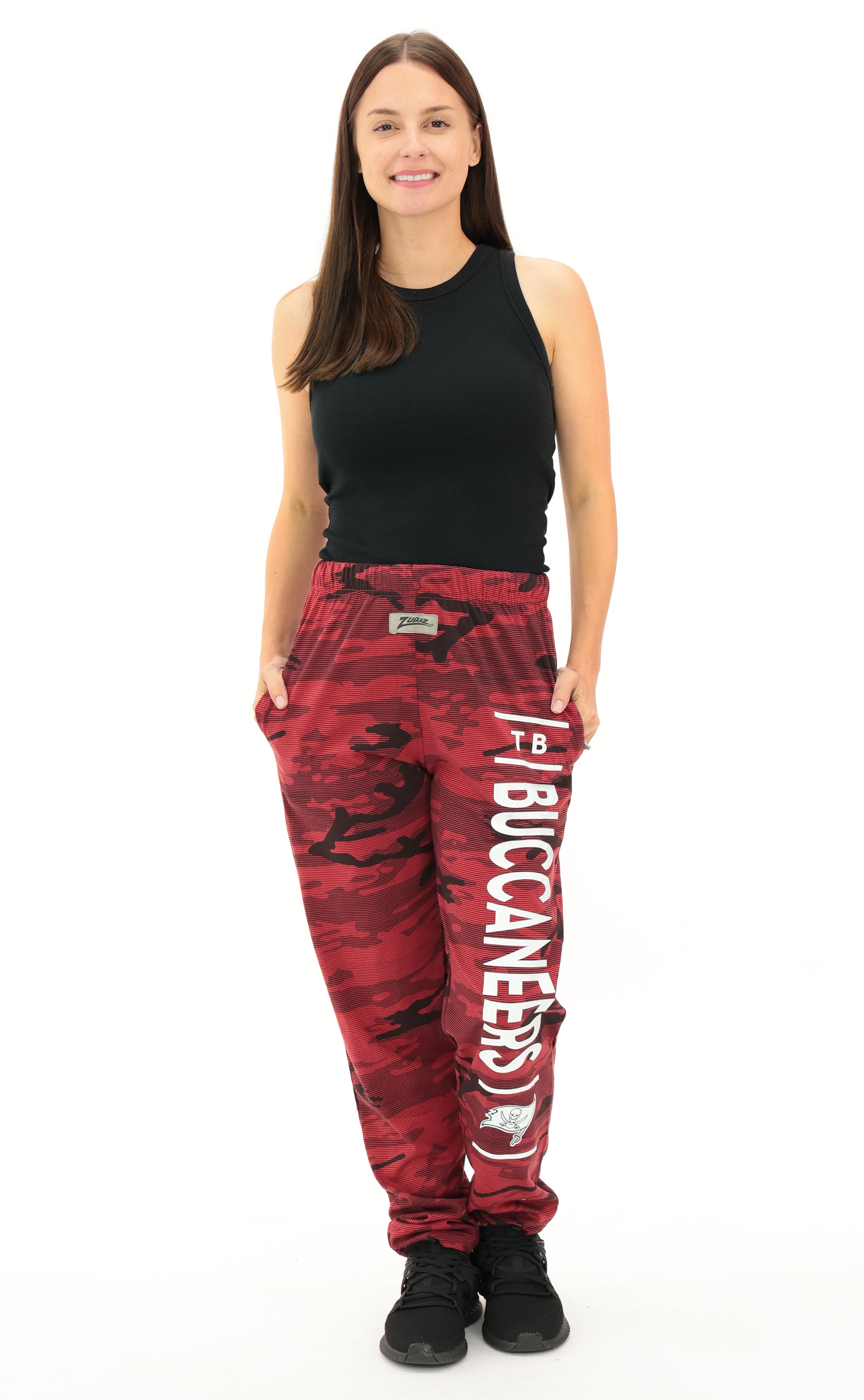 Zubaz NFL Adult Unisex Z88 Camo Lines Pants, Tampa Bay Buccaneers
