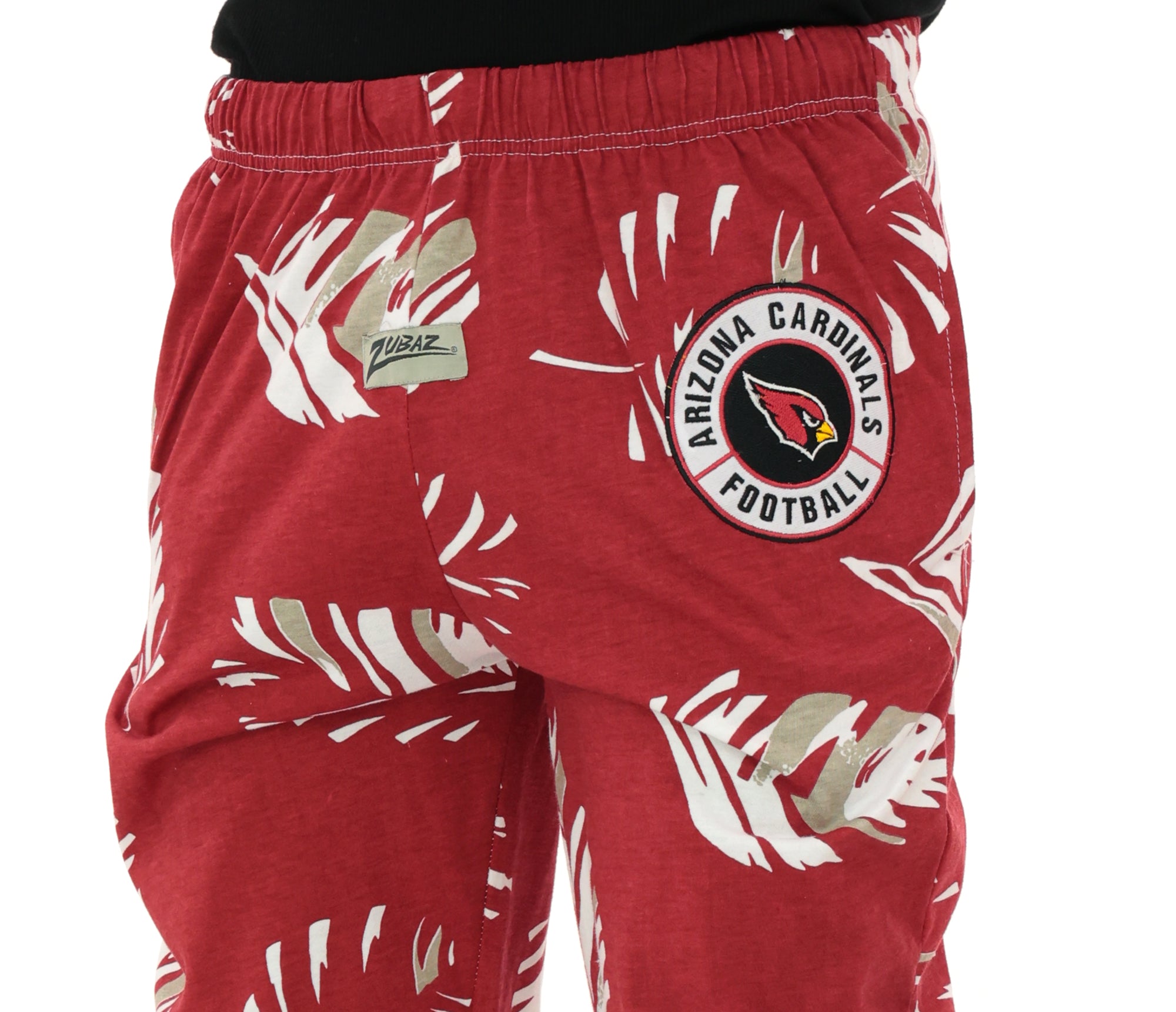 Zubaz NFL Adult Original Z88 Pant, Leaf 3 Color, Embroidered, Arizona Cardinals