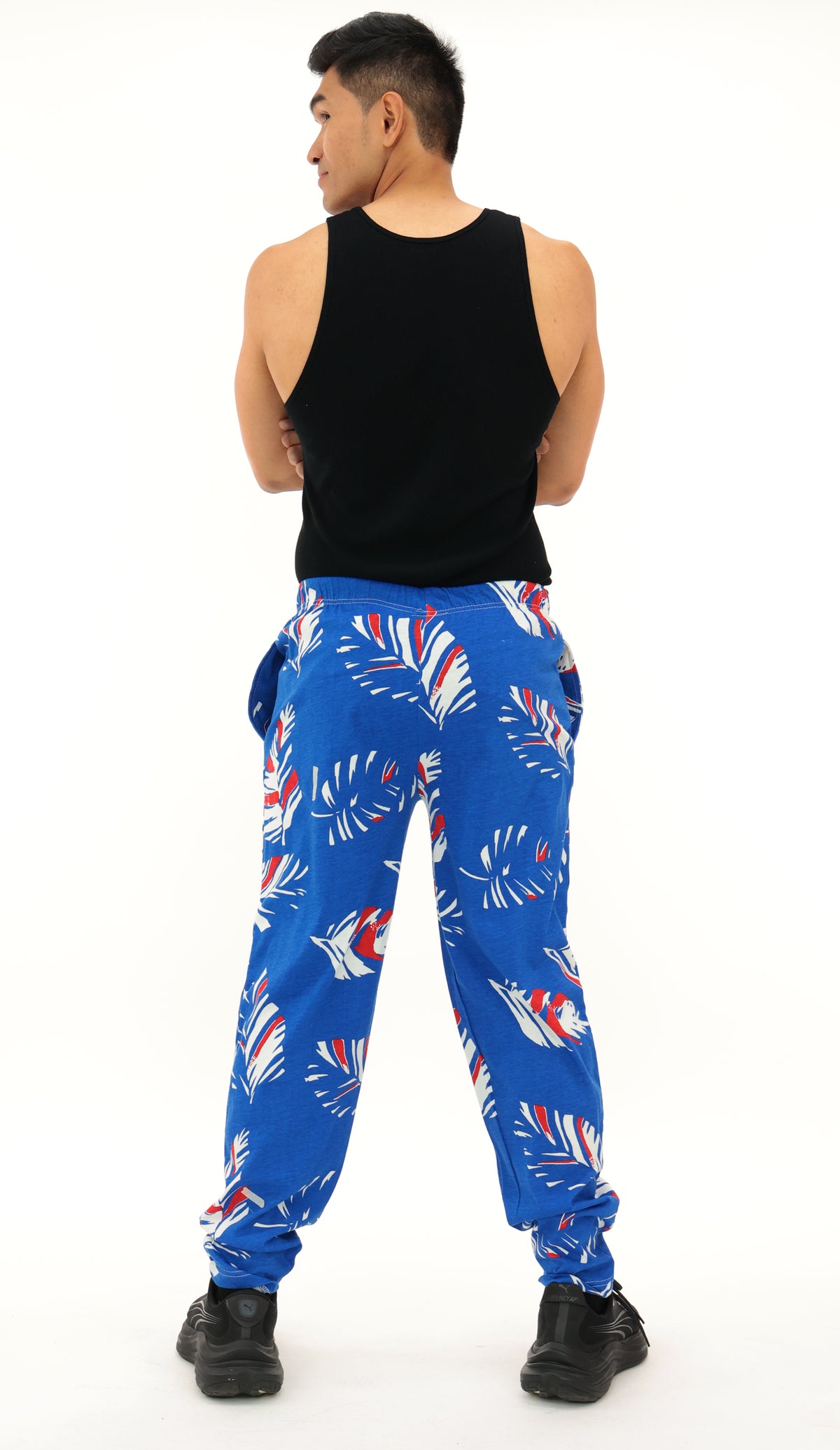 Zubaz NFL Adult Unisex Z88 Embroidered Leaf 3 Color Pants, Buffalo Bills
