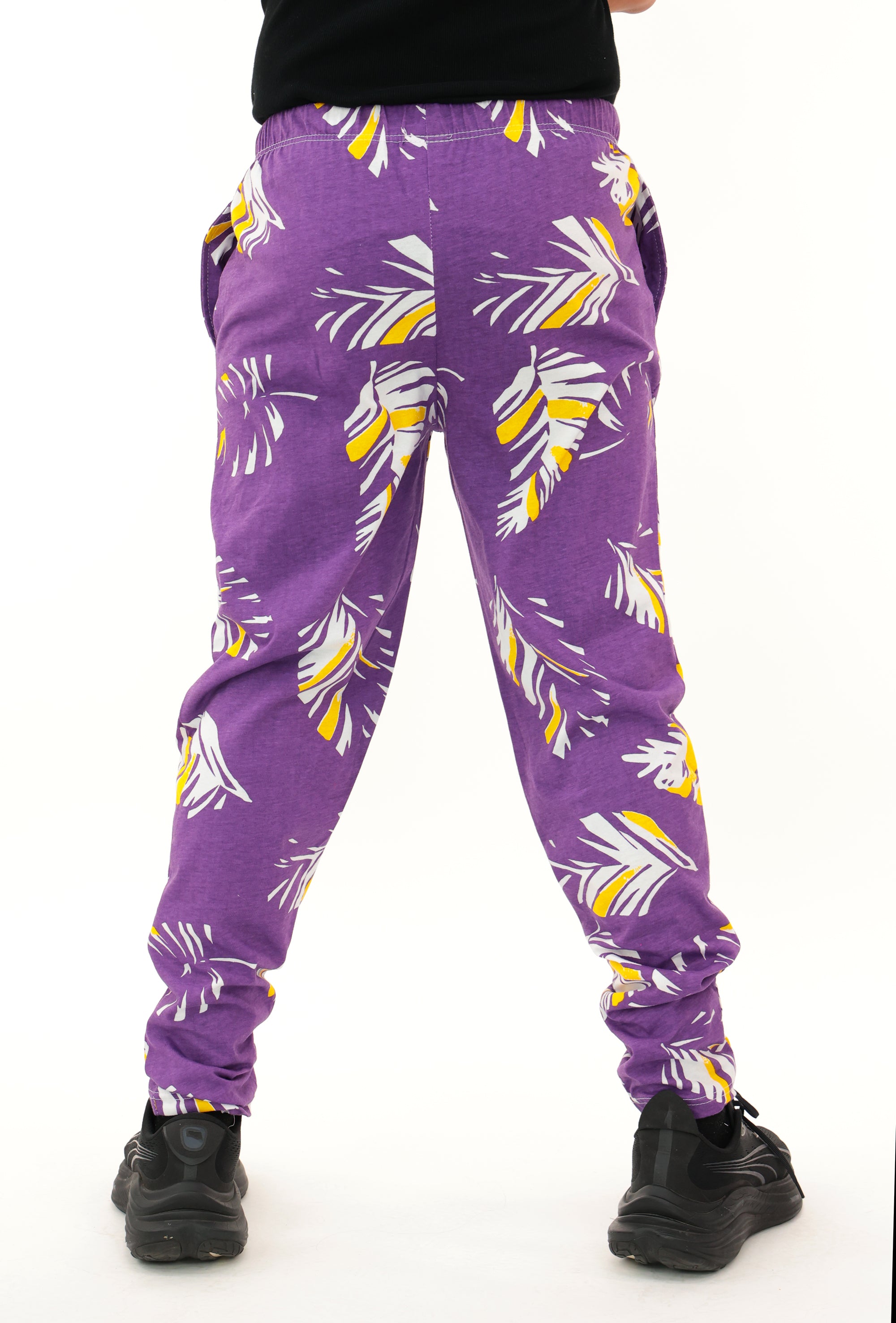 Zubaz NFL Adult Unisex Z88 Embroidered Leaf 3 Color Pants, Minnesota Vikings