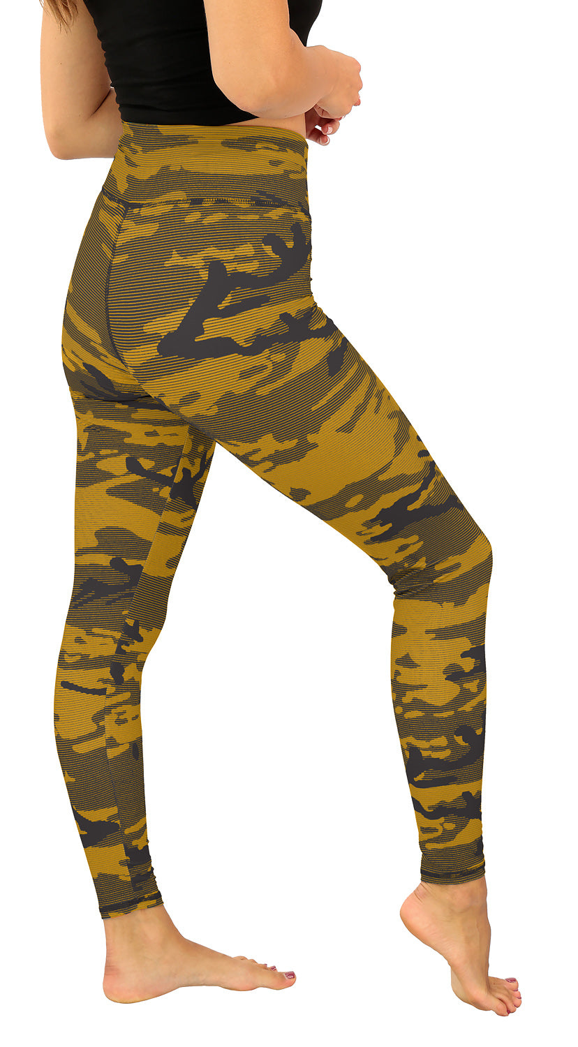 Zubaz NFL Women's Goal Line Camo Line Leggings, Pittsburgh Steelers