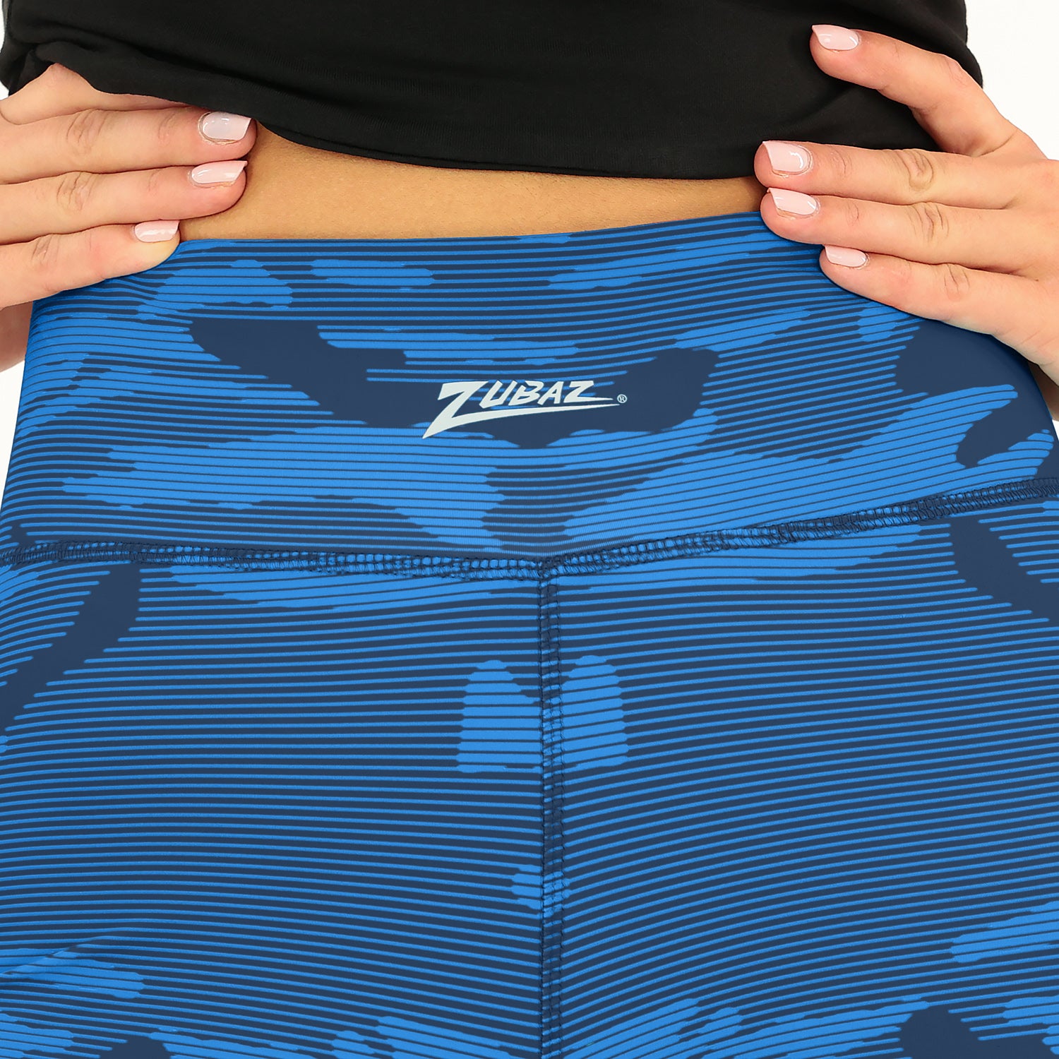 Zubaz NFL Women's Goal Line Camo Line Leggings, Tennessee Titans