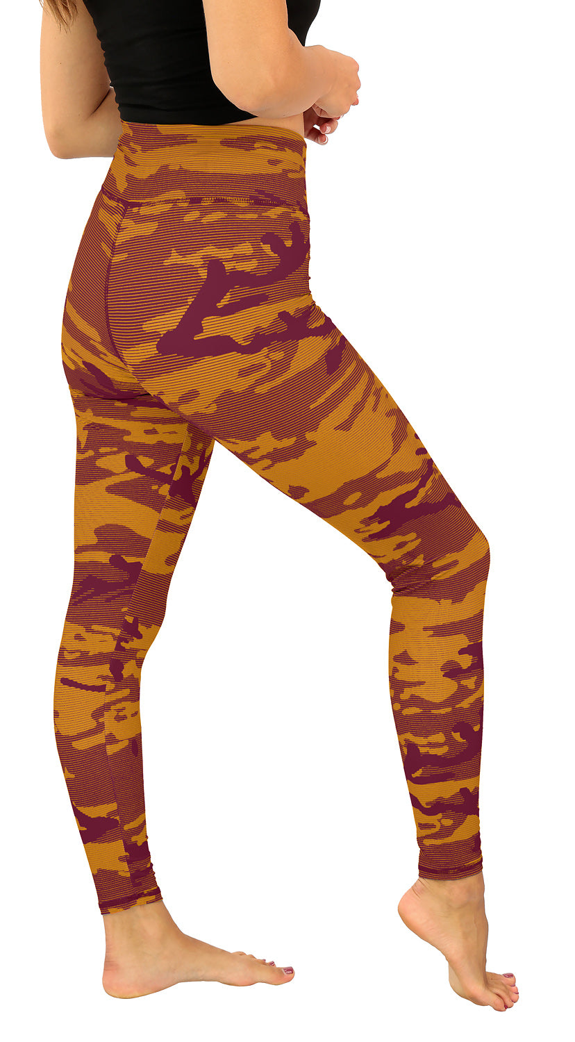 Zubaz NFL Women's Goal Line Camo Line Leggings, Washington Commanders