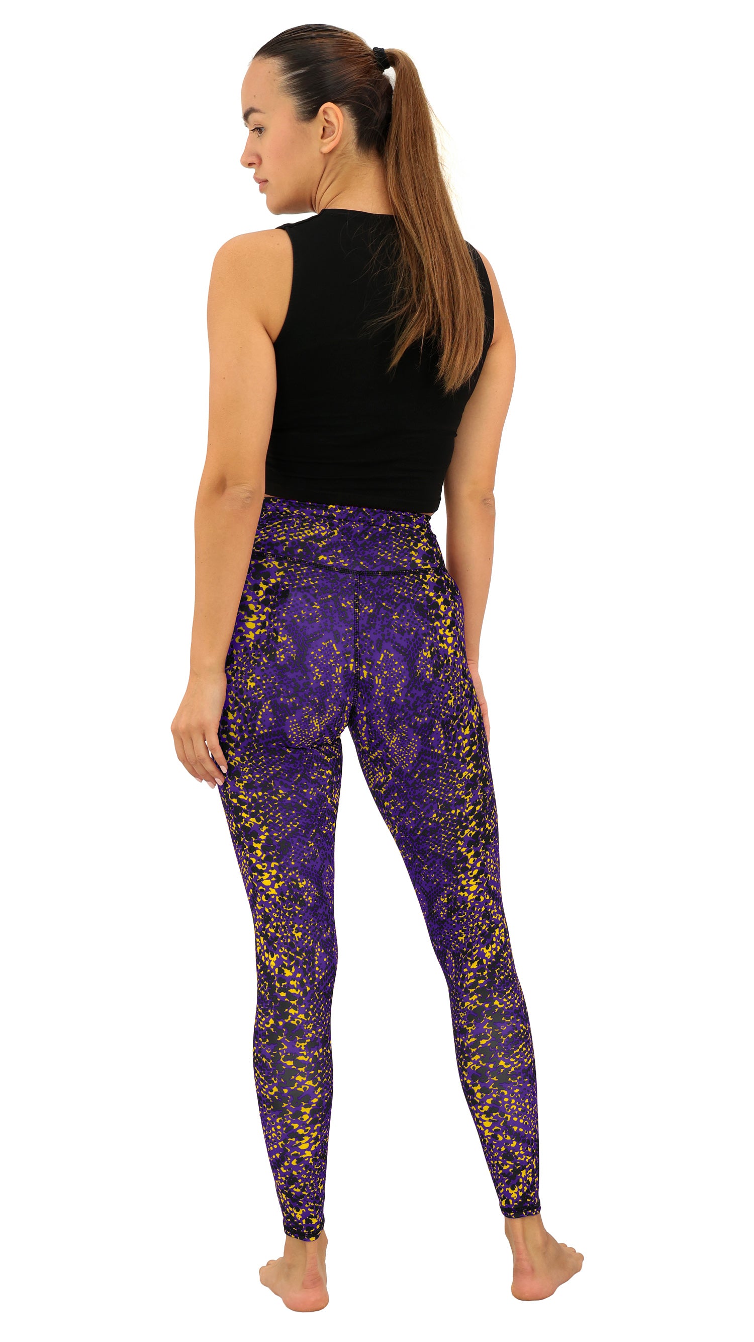 Zubaz NFL Women's Field Goal Primary Post Leggings, Minnesota Vikings