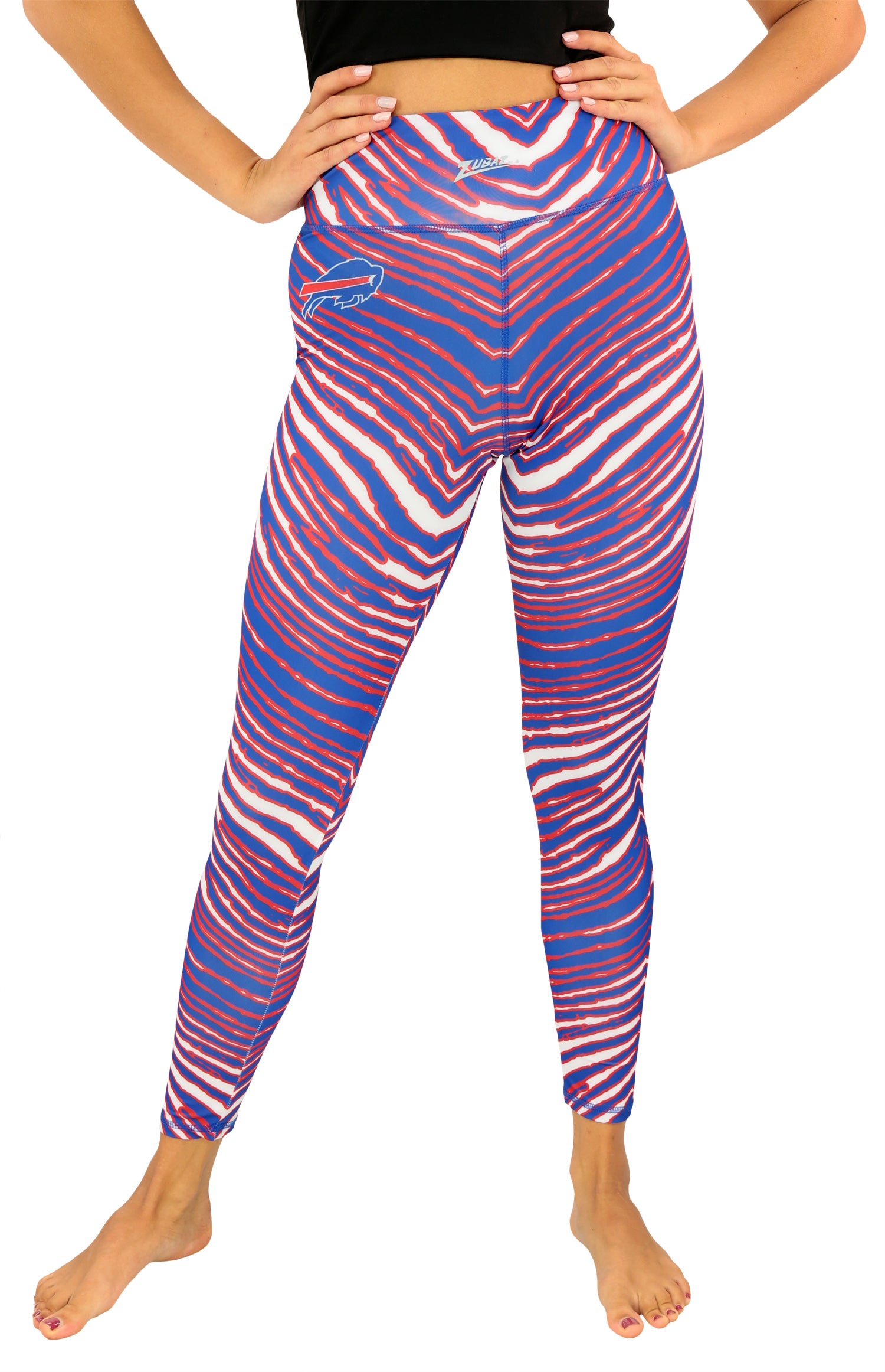 Zubaz NFL Women's 3 Color Zebra Legging, Buffalo Bills - Official NFL Bills Zubaz Apparel (61 of 61)