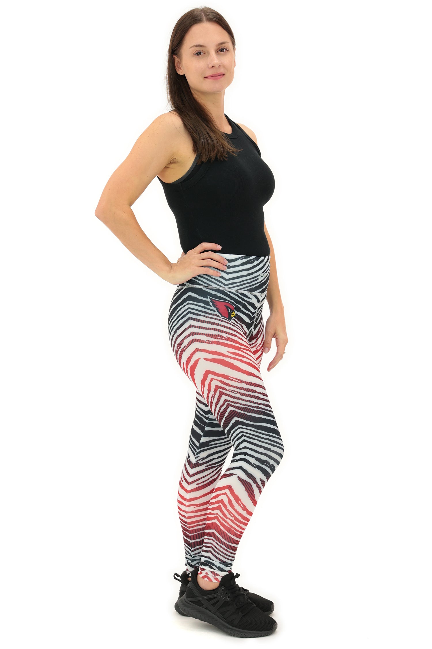 Zubaz NFL Women's Primary Logo Zebra Ombre Leggings, Arizona Cardinals