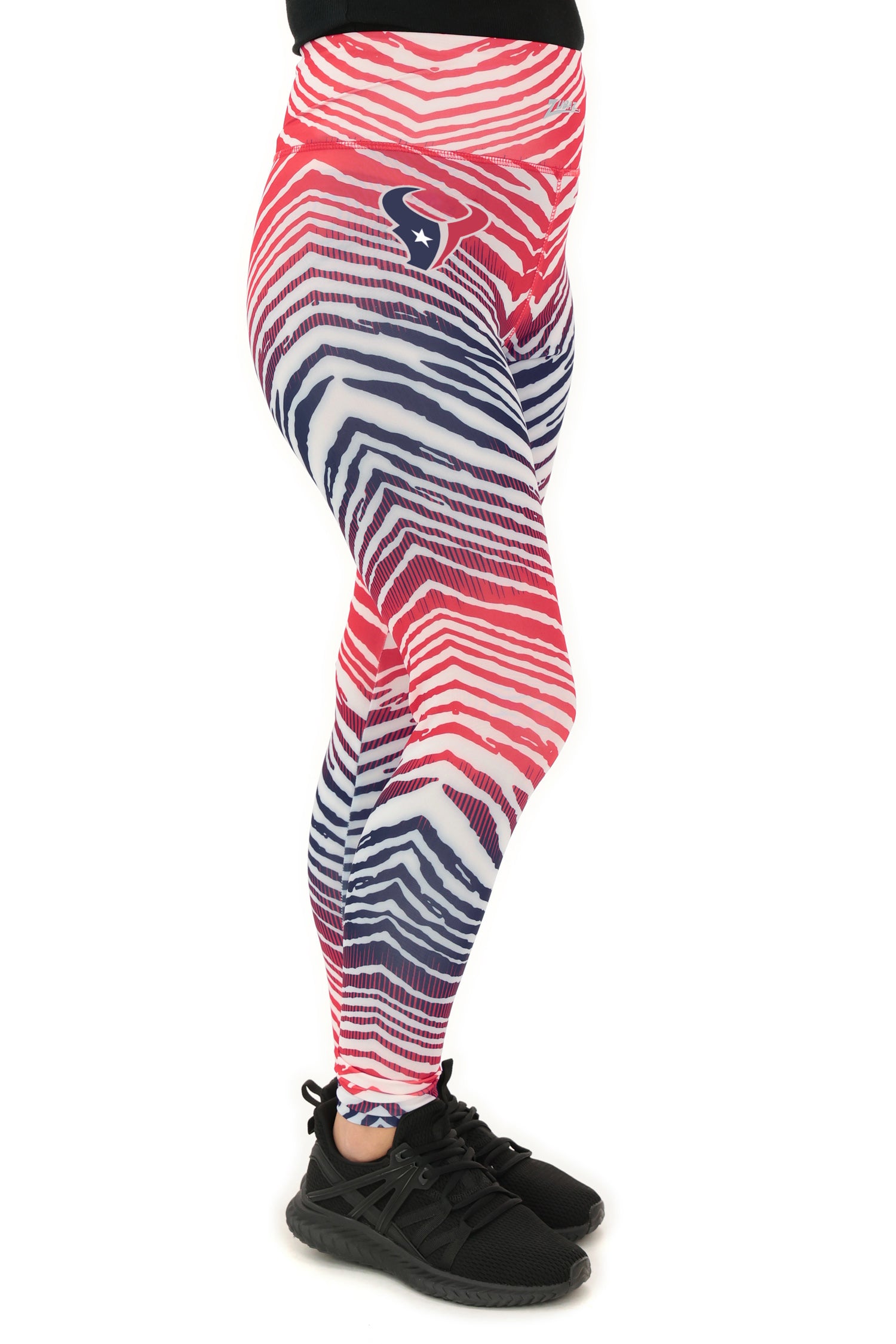Zubaz NFL Women's Primary Logo Zebra Ombre Leggings, Houston Texans