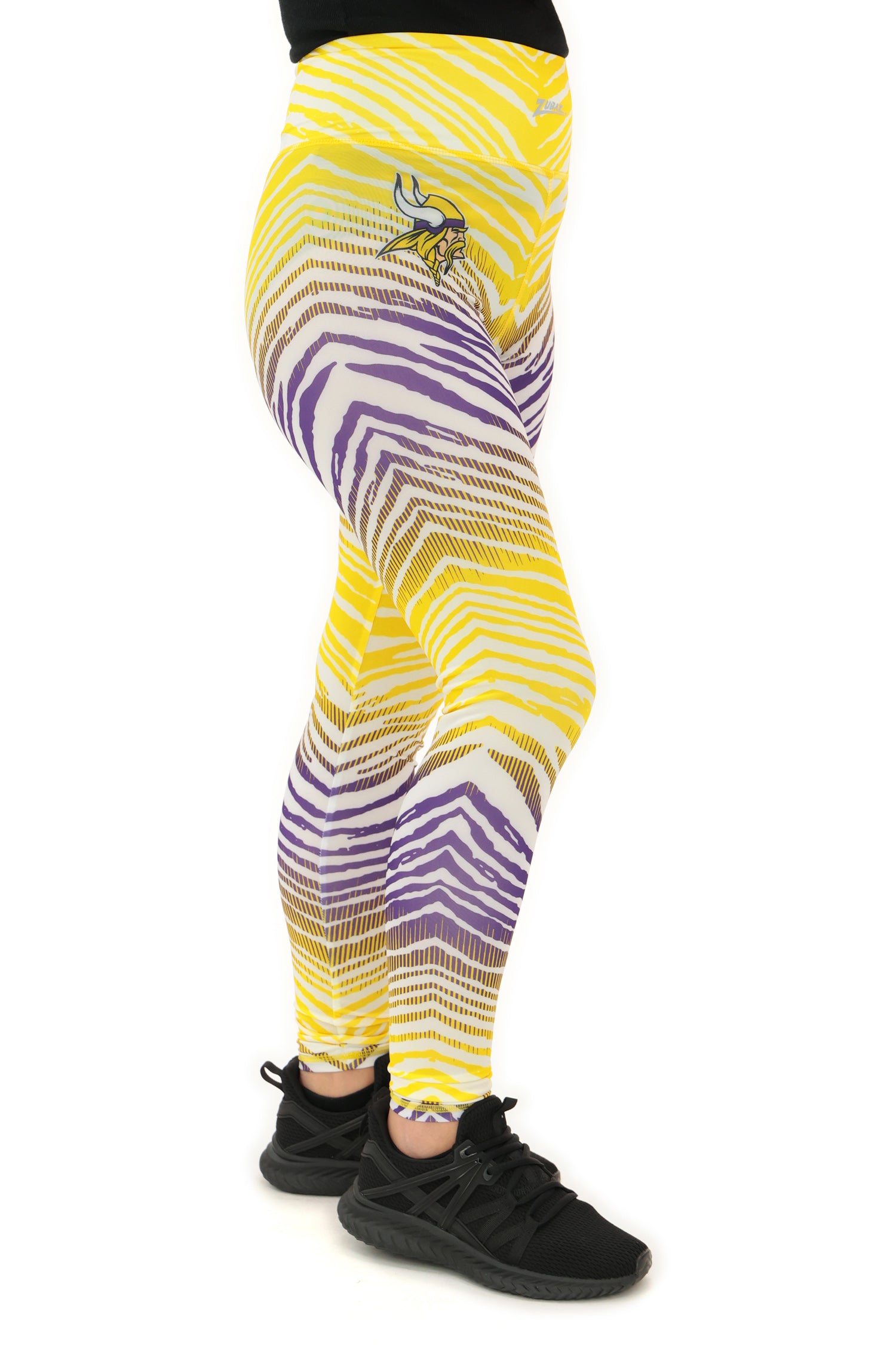Zubaz NFL Women's Primary Logo Zebra Ombre Leggings, Minnesota Vikings