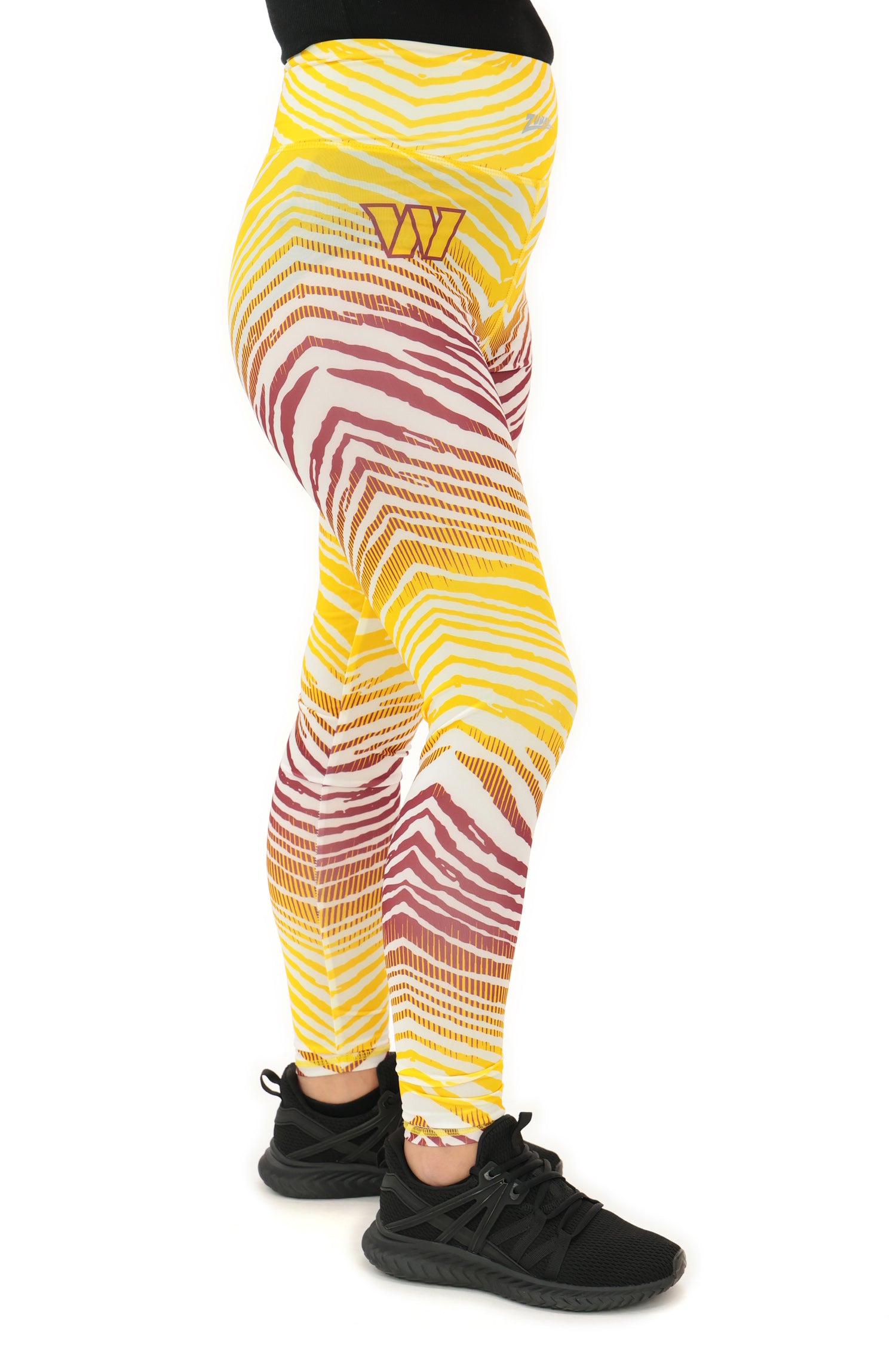 Zubaz NFL Women's Primary Logo Zebra Ombre Leggings, Washington Commanders