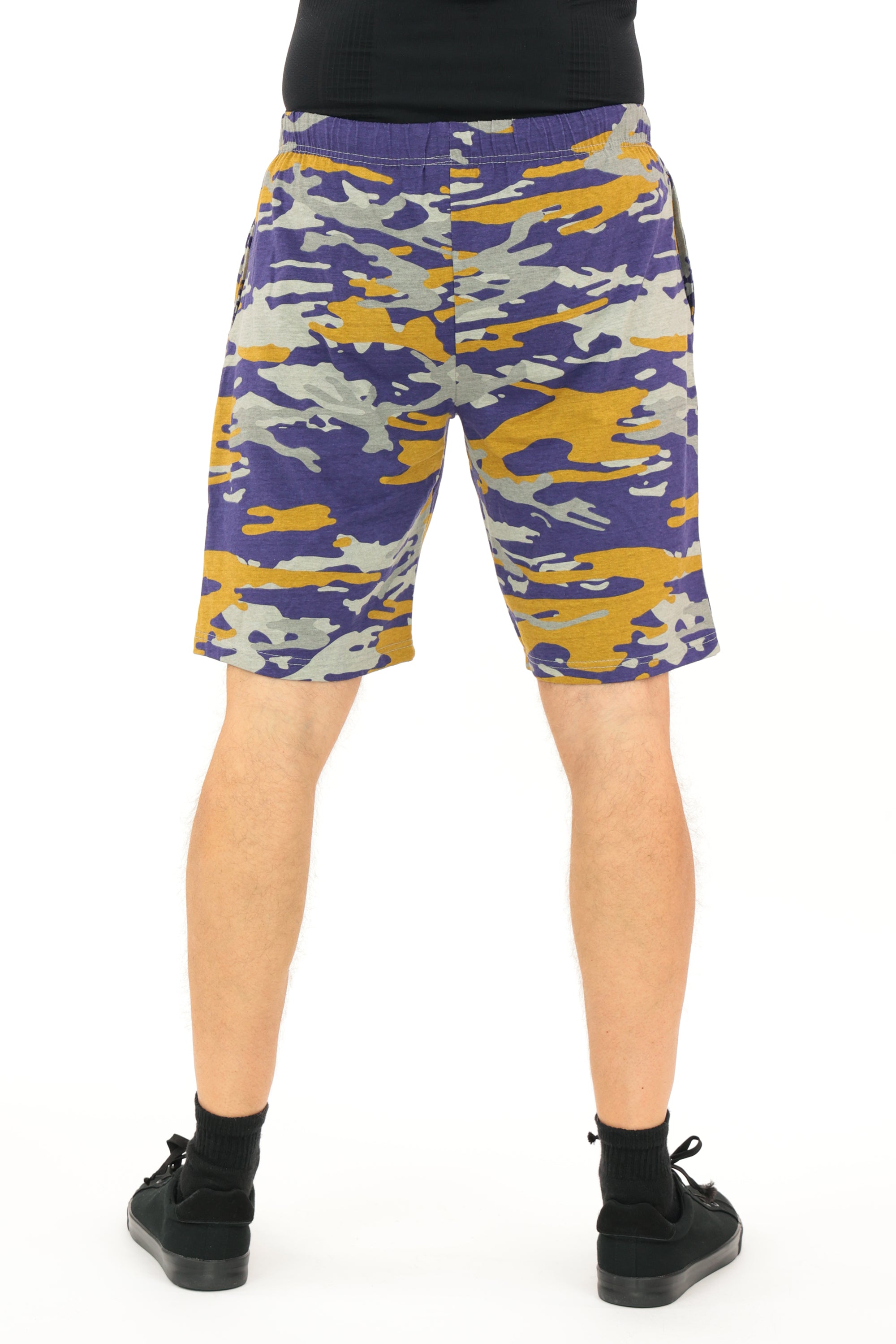 Zubaz NFL Adult Unisex Z88 Embroidered Alt Camo Shorts, Baltimore Ravens