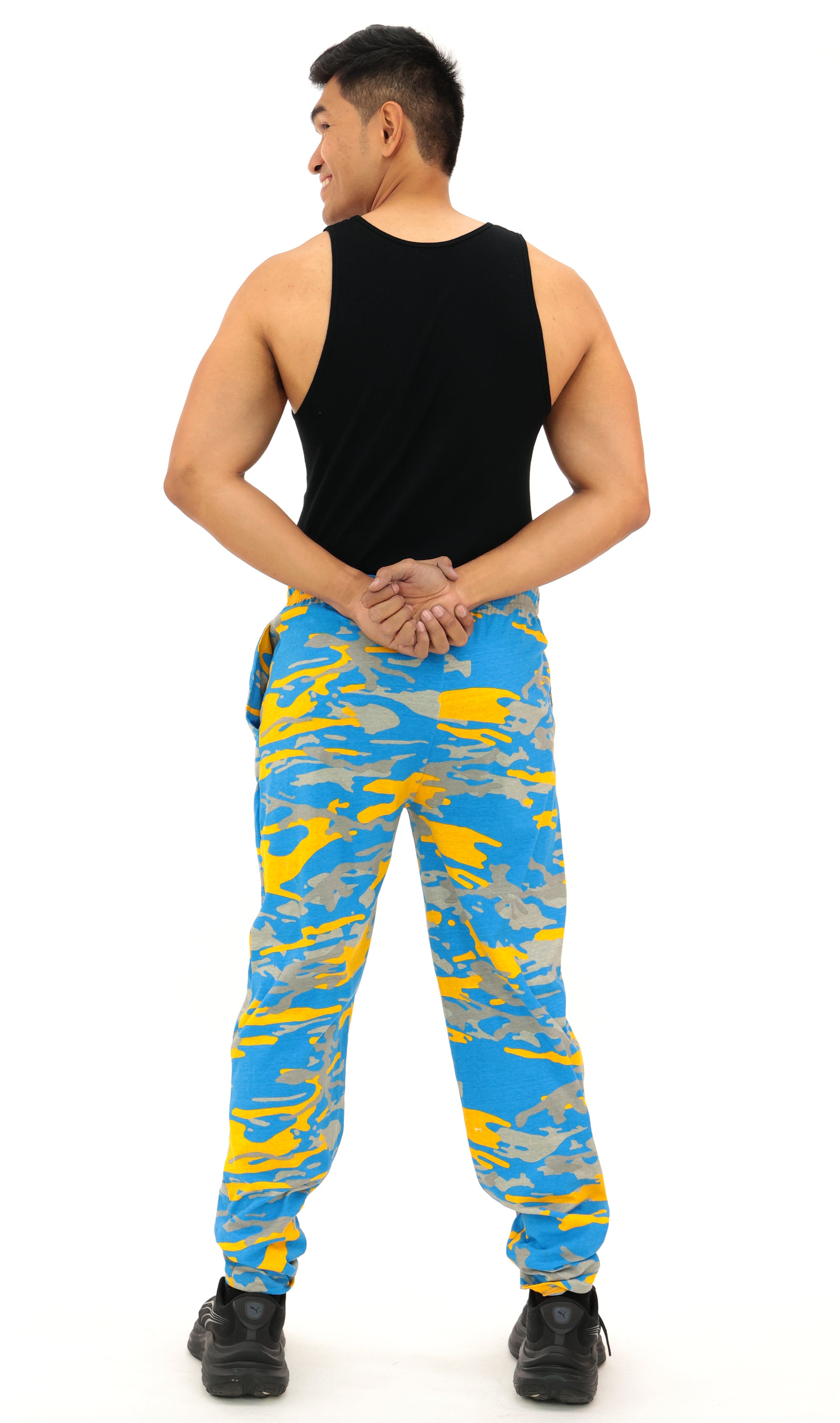 Zubaz NFL Adult Unisex Z88 Embroidered Alt Camo Pants, Los Angeles Cha