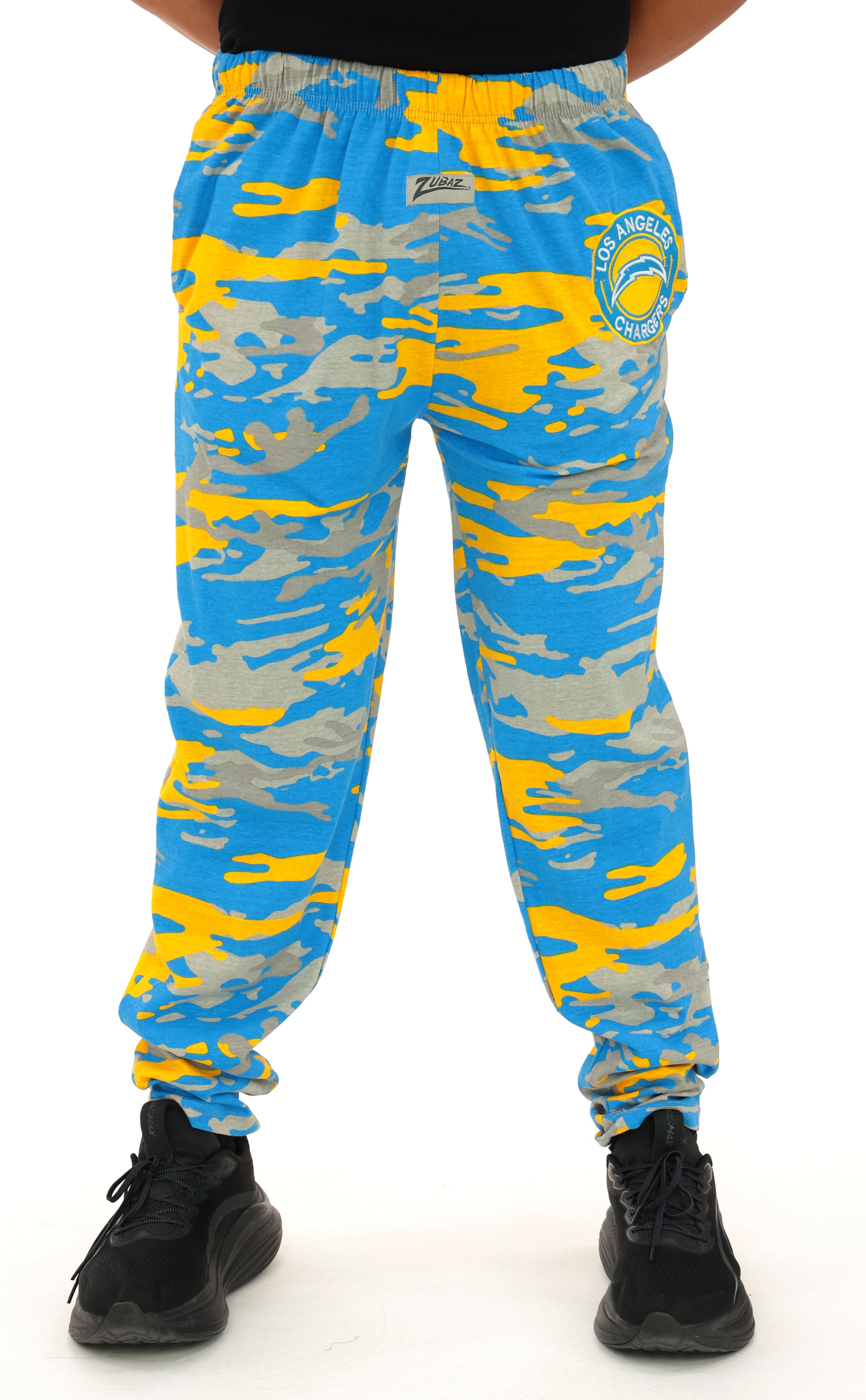 Zubaz NFL Adult Unisex Z88 Embroidered Alt Camo Pants, Los Angeles Chargers