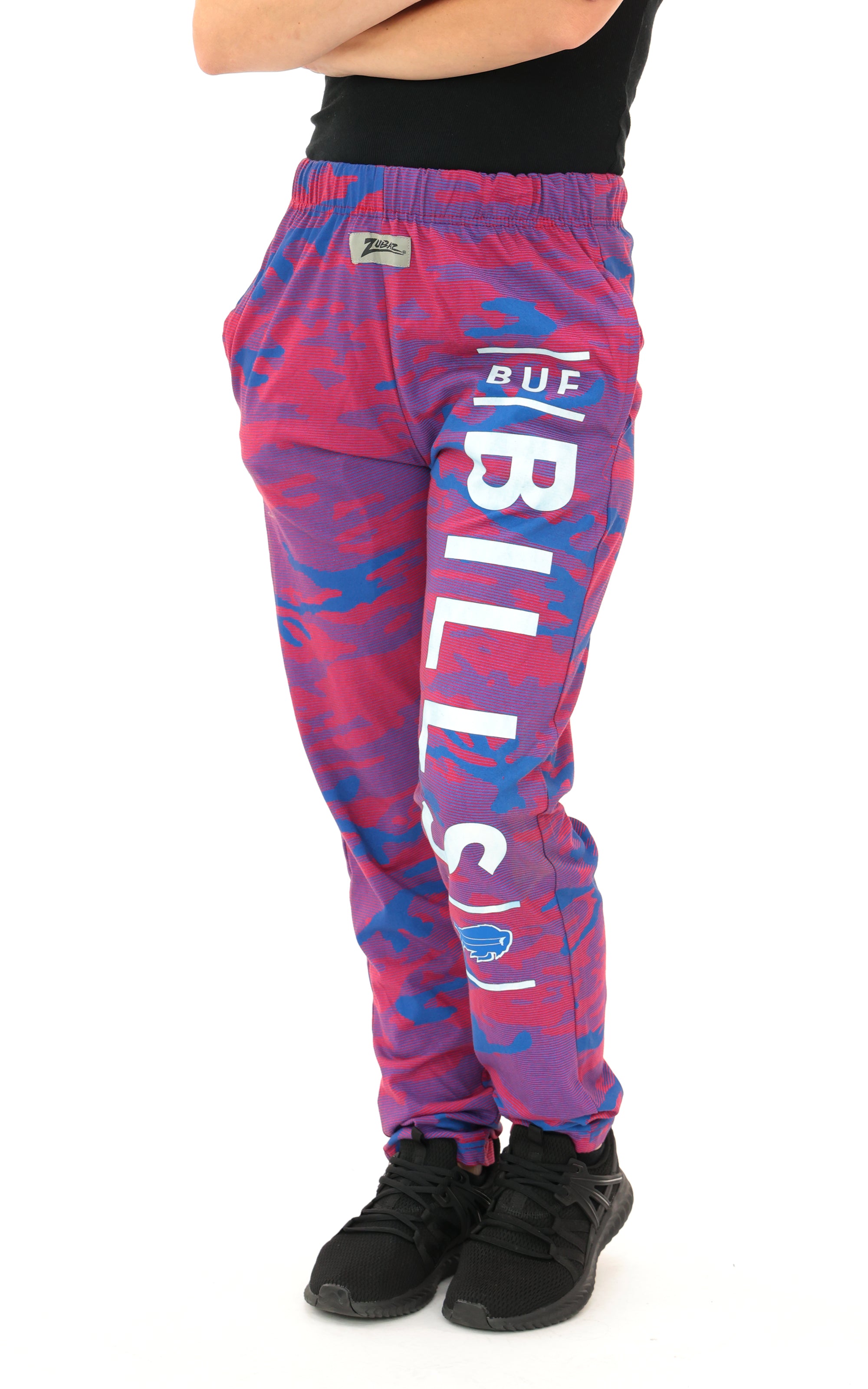 Zubaz NFL Adult Unisex Z88 Camo Lines Pants, Buffalo Bills