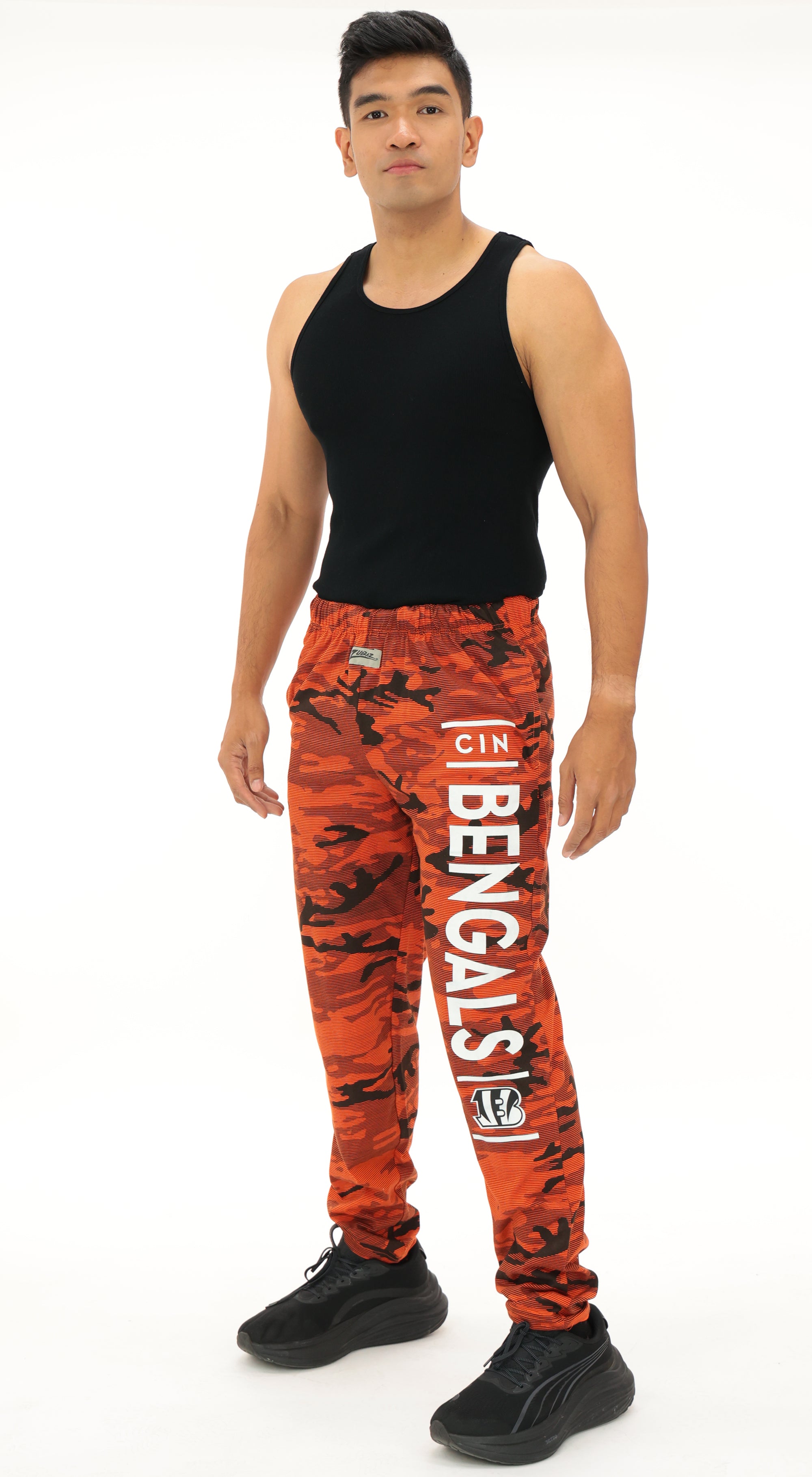 Zubaz NFL Adult Unisex Z88 Camo Lines Pants, Cincinnati Bengals