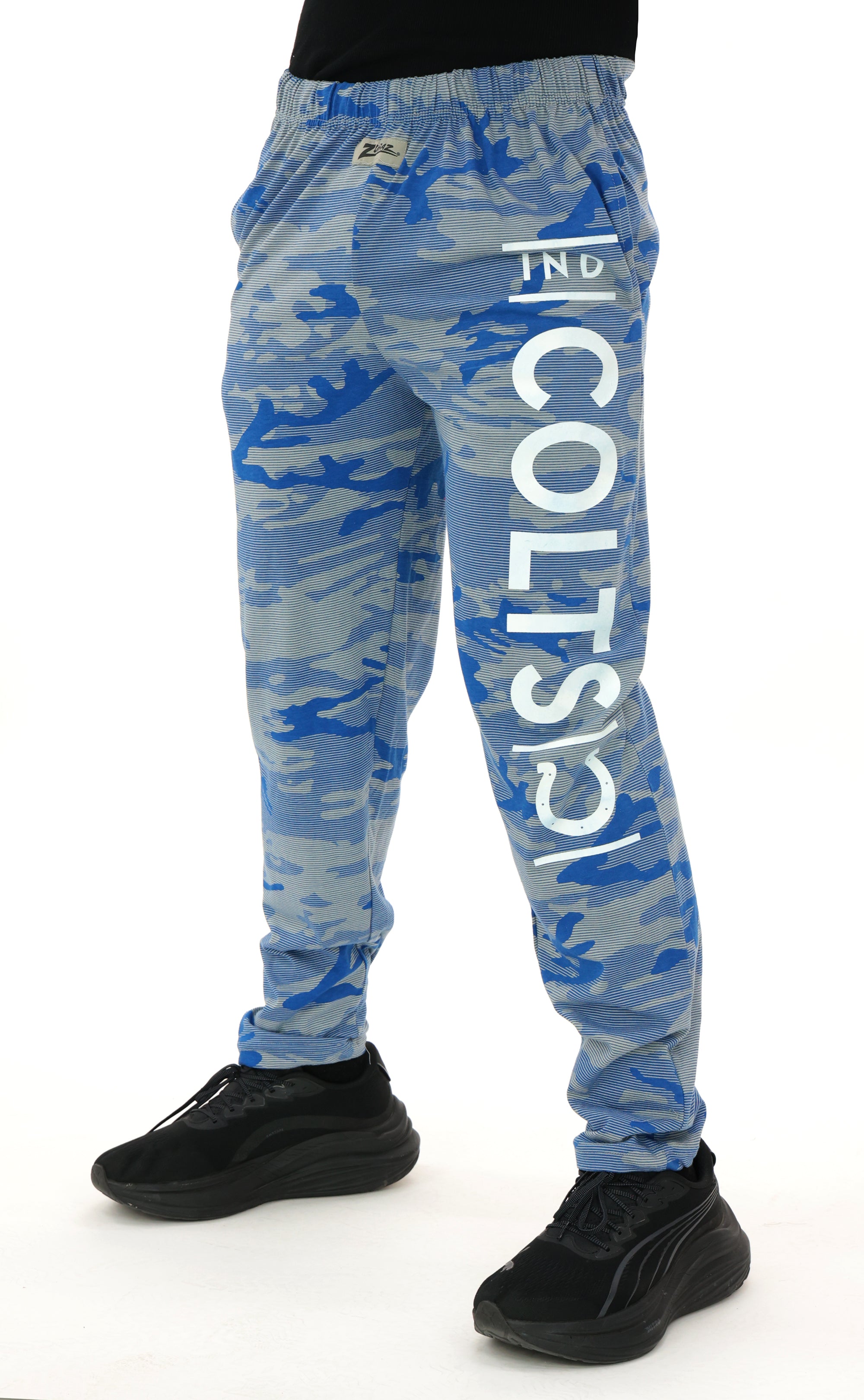 Zubaz NFL Adult Unisex Z88 Camo Lines Pants, Indianapolis Colts