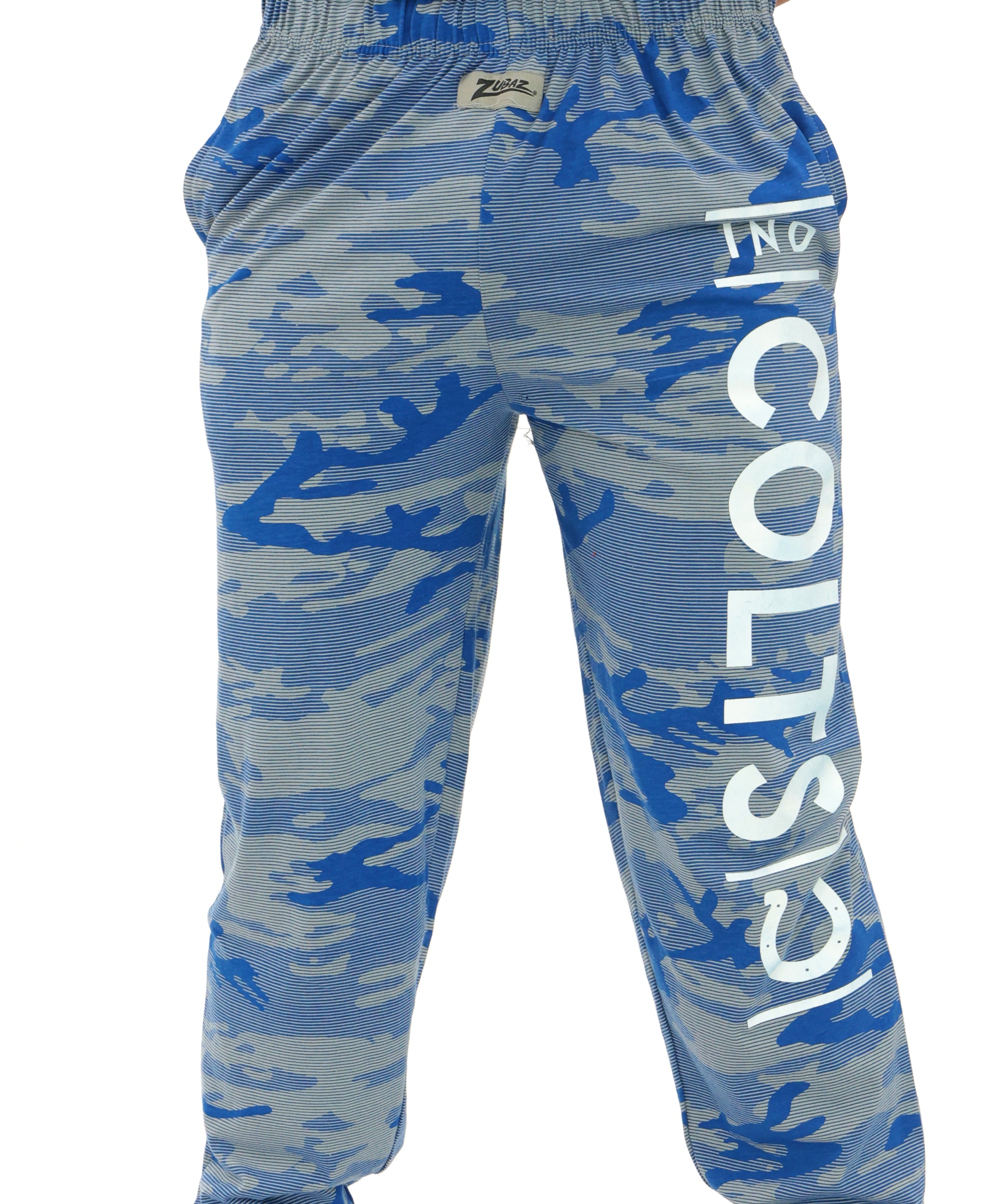 Zubaz NFL Adult Unisex Z88 Camo Lines Pants, Indianapolis Colts