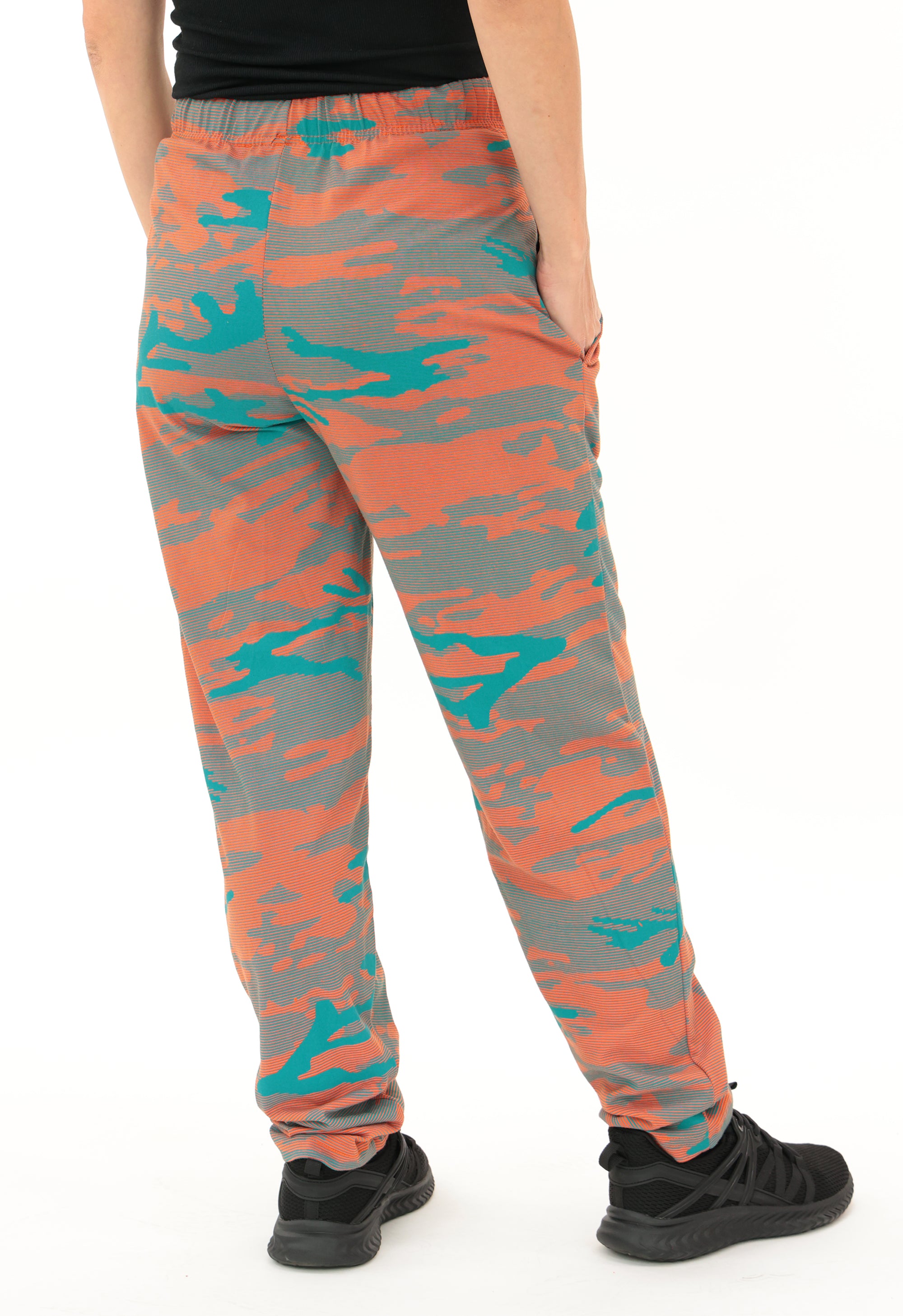 Zubaz NFL Adult Unisex Z88 Camo Lines Pants, Miami Dolphins