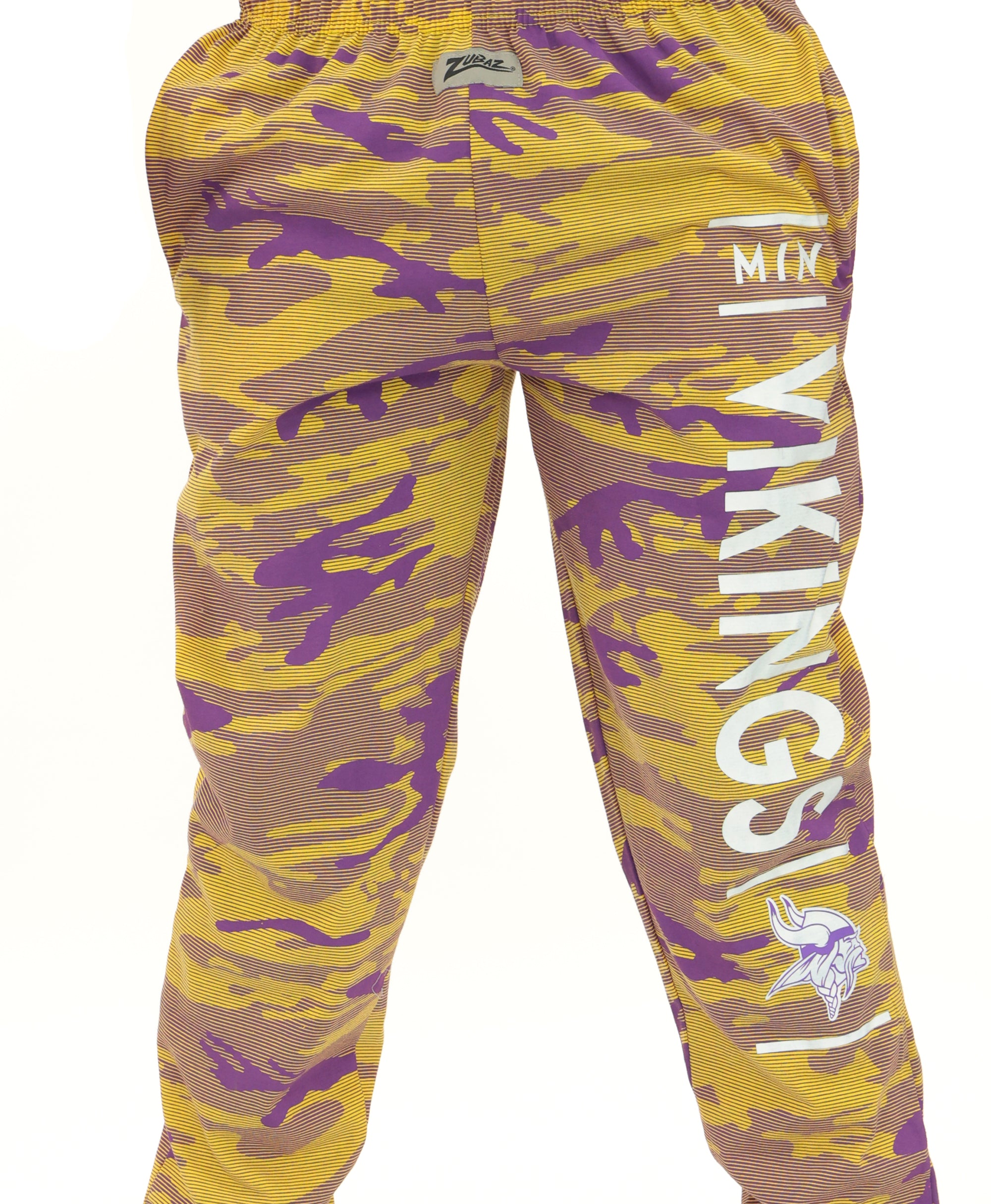 Zubaz NFL Adult Unisex Z88 Camo Lines Pants, Minnesota Vikings