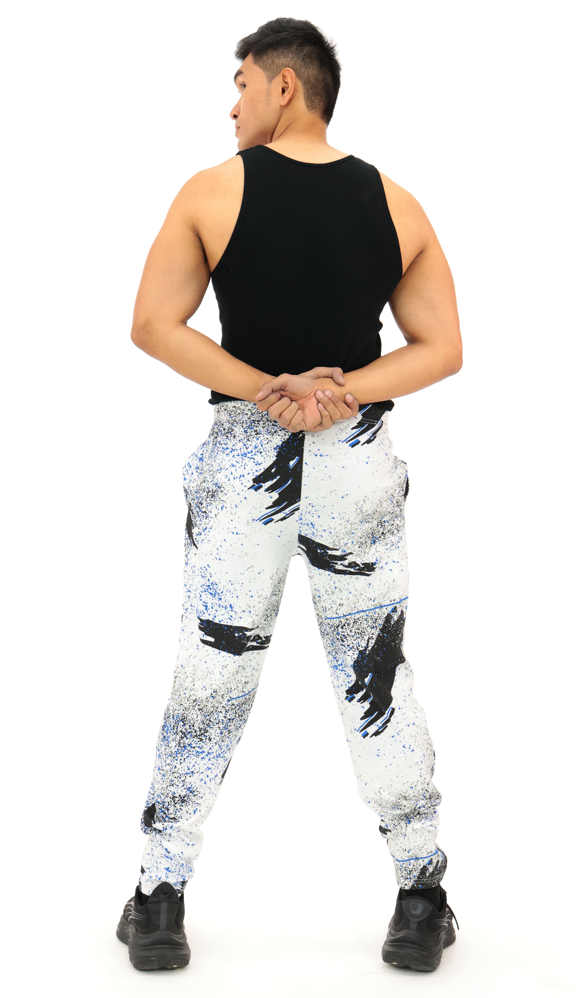 Zubaz NFL Adult Unisex Z88 Embroidered Confetti 3 Color Pants, Carolina Pantshers