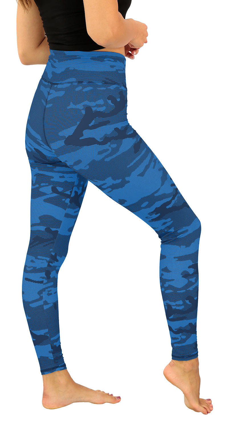 Zubaz NFL Women's Goal Line Camo Line Leggings, Tennessee Titans