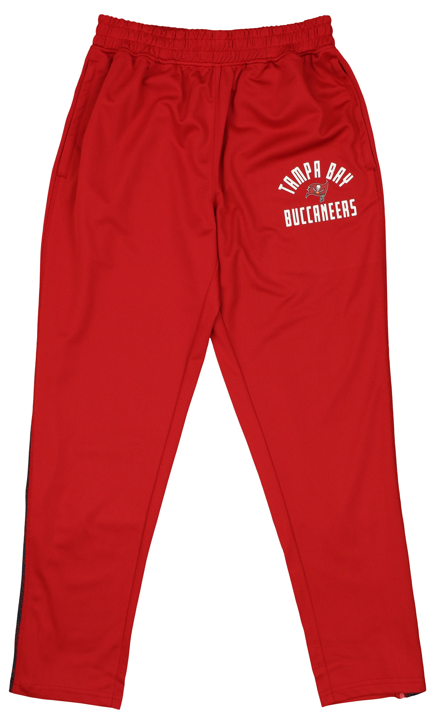 Zubaz NFL Men's TAMPA BAY BUCCANEERS SOLID TEAM COLOR ELEVATED JACQUARD TRACK PANT W/ VIPER ACCENT X-Large