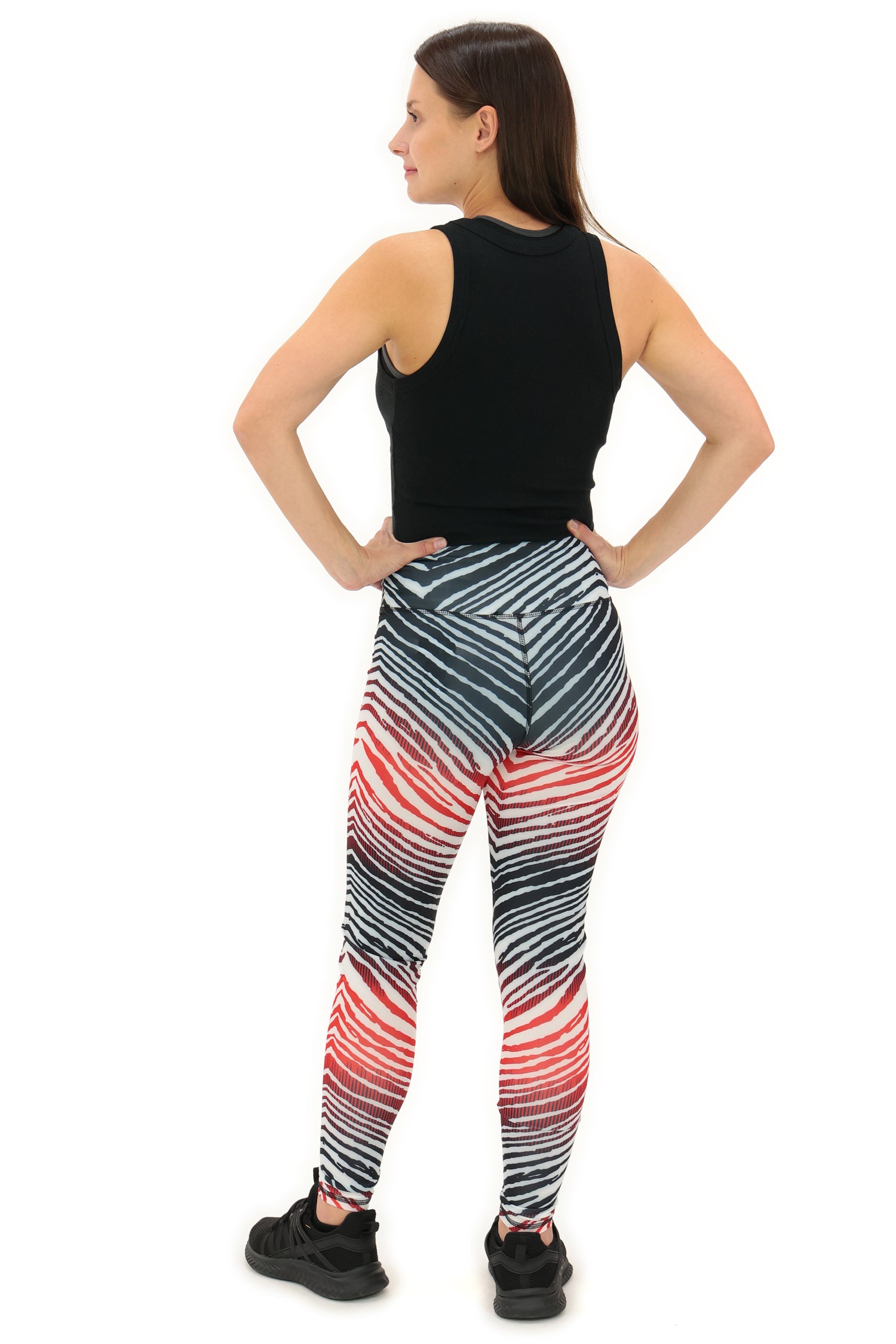 Zubaz NFL Women's Primary Logo Zebra Ombre Leggings, Atlanta Falcons