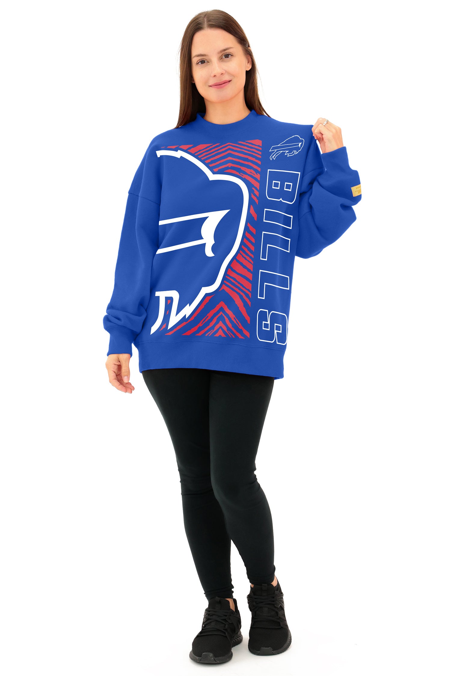 Zubaz NFL 90s Drop Shoulder Crewneck -MVP, BUFFALO BILLS