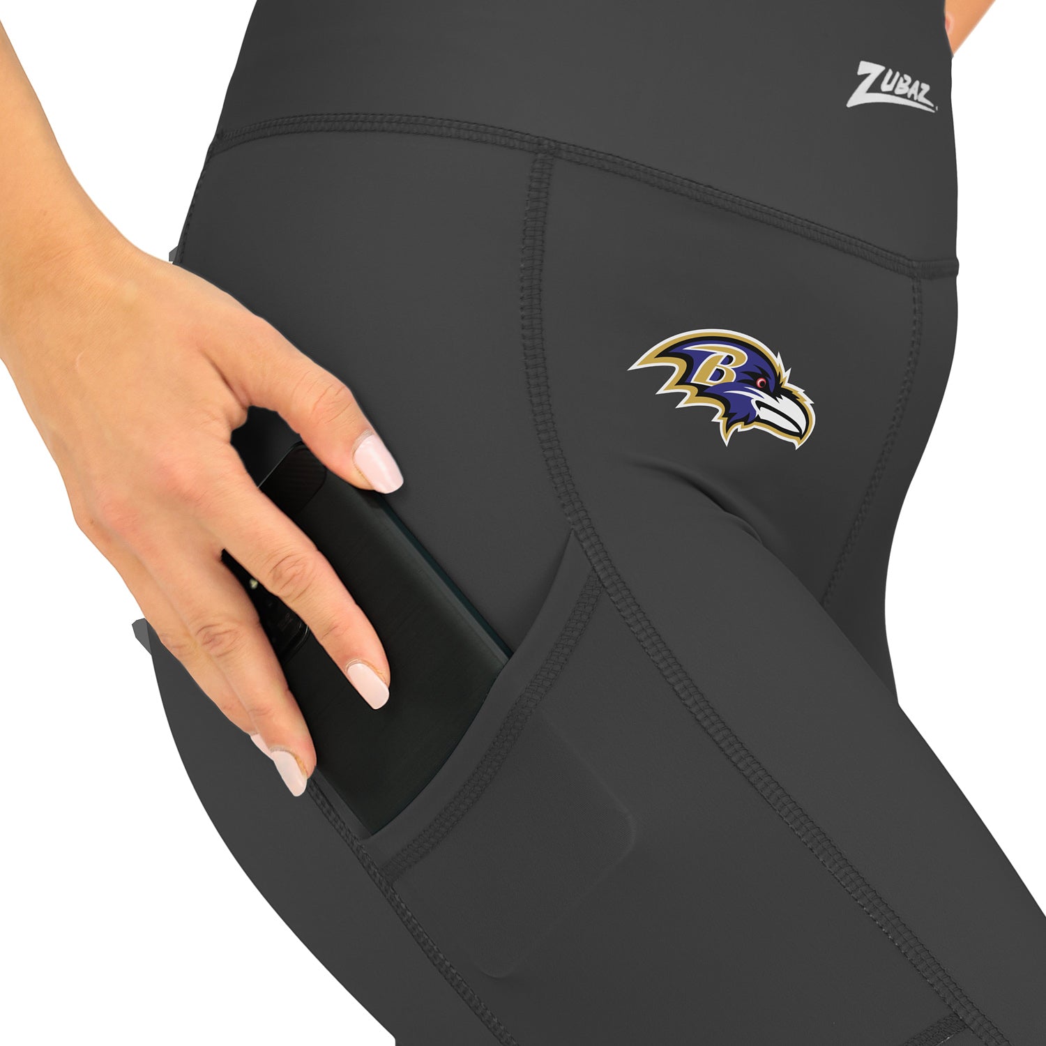 Zubaz NFL Women's Fade Primary Logo Leggings, Baltimore Ravens