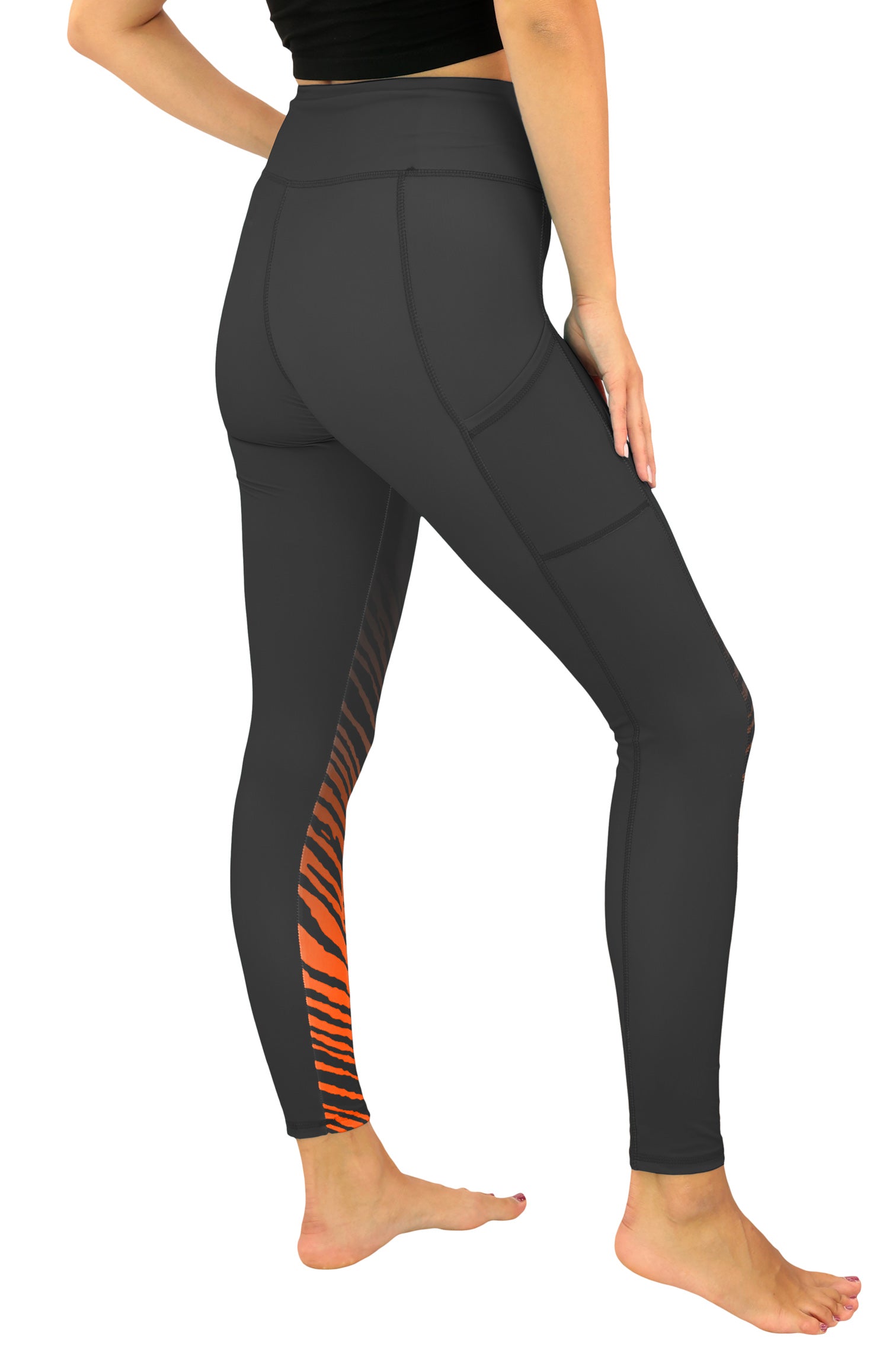 Zubaz NFL Women's Fade Primary Logo Leggings, Cincinnati Bengals