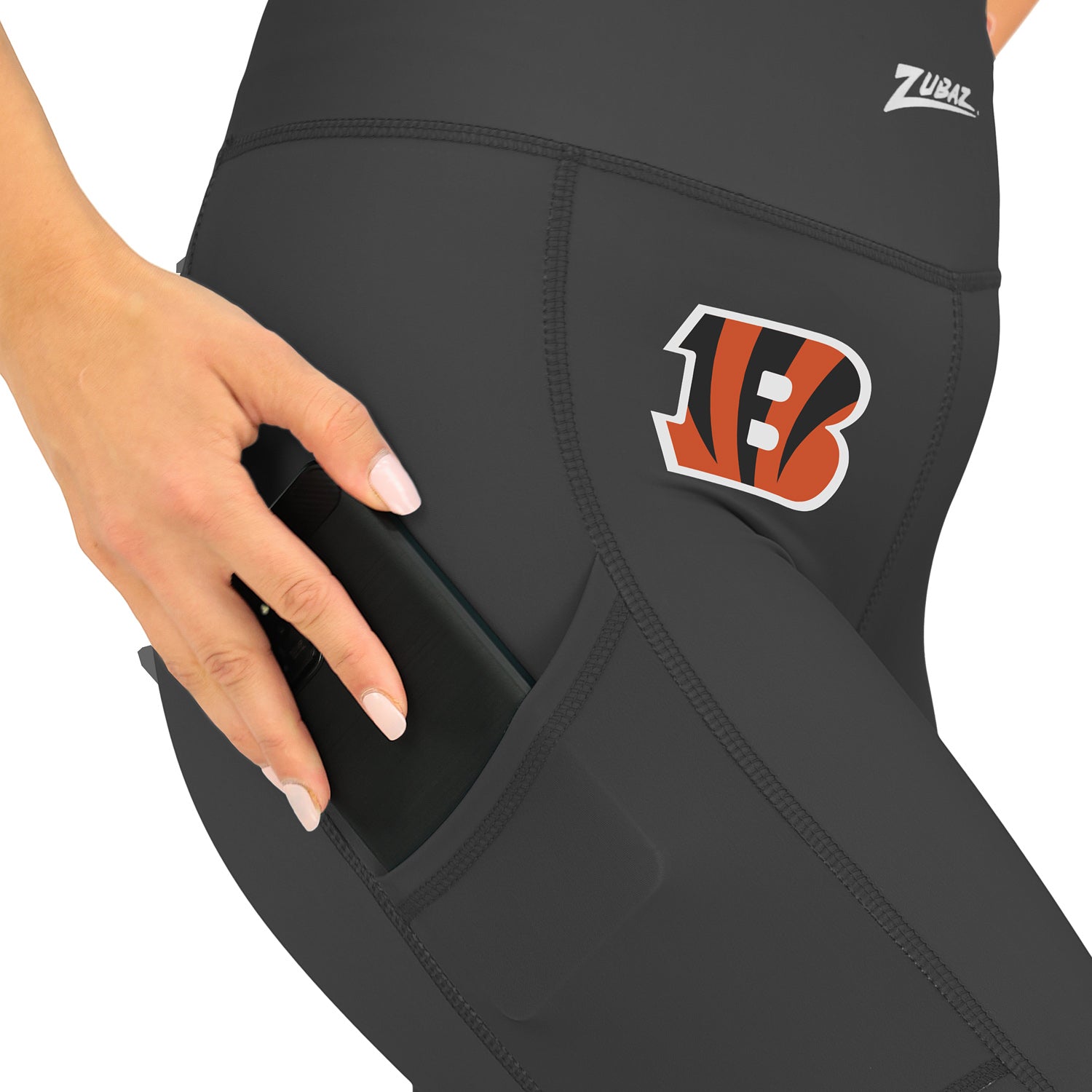 Zubaz NFL Women's Fade Primary Logo Leggings, Cincinnati Bengals