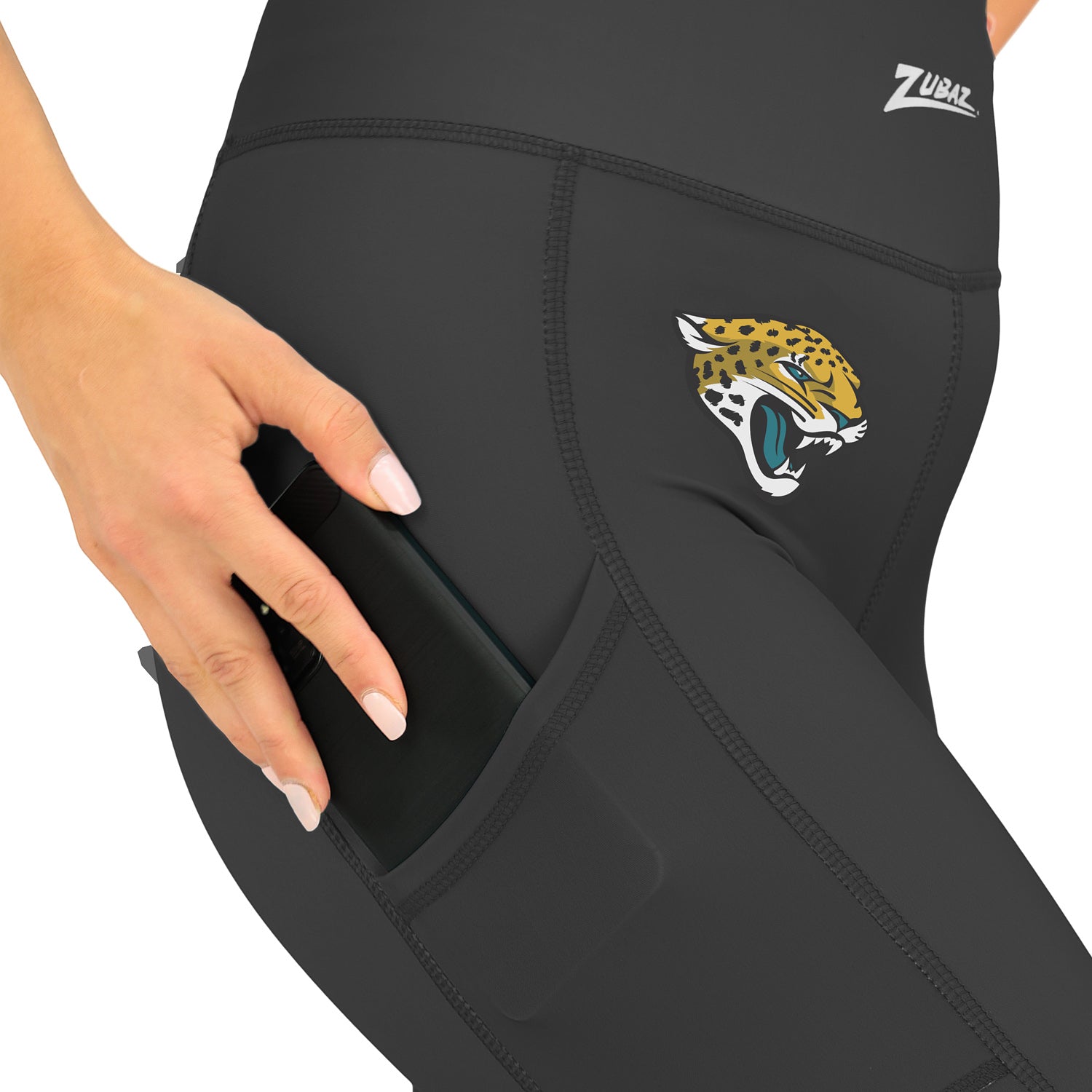 Zubaz NFL Women's Fade Primary Logo Leggings, Jacksonville Jaguars