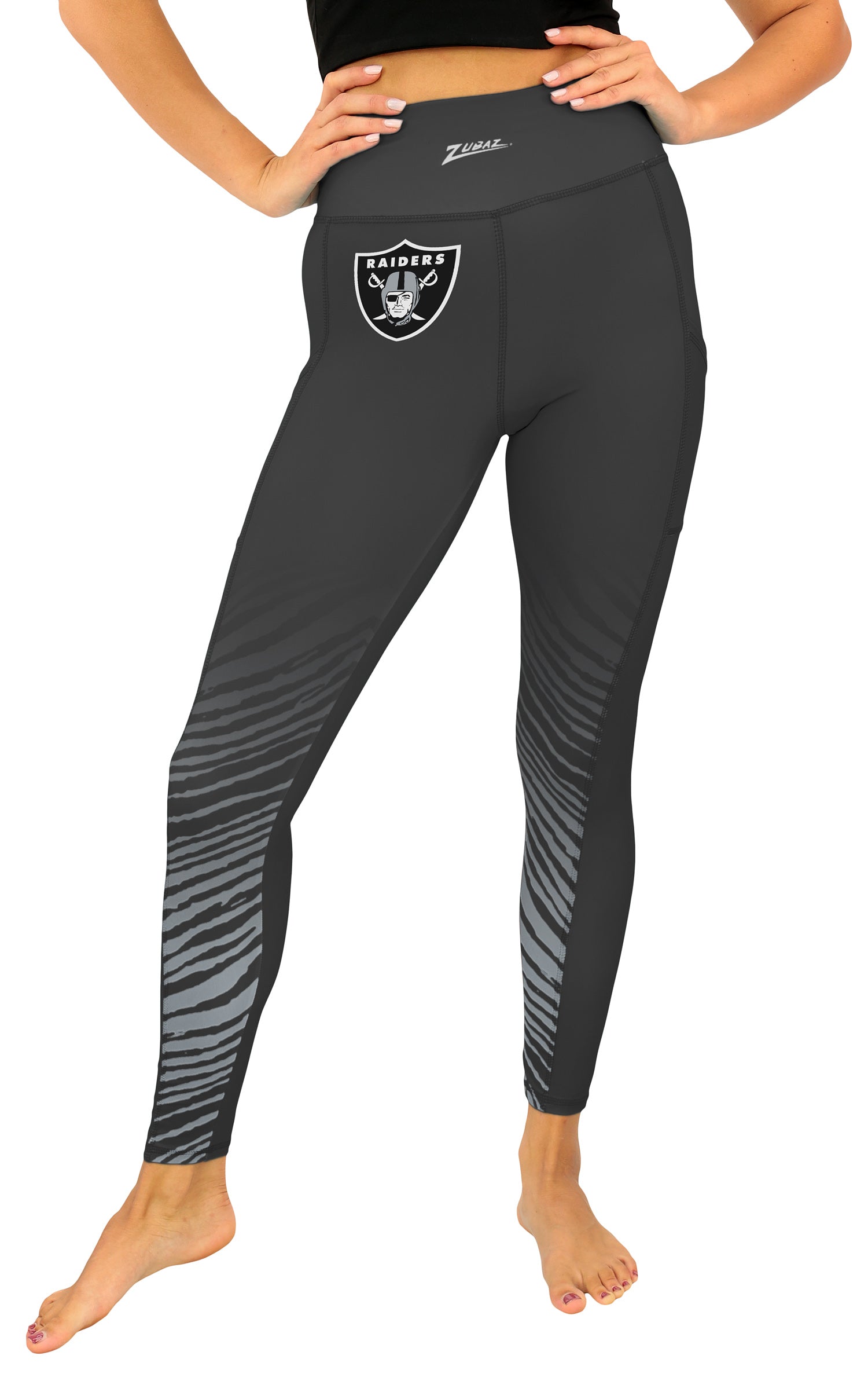 Zubaz NFL Women's Fade Primary Logo Leggings, Las Vegas Raiders