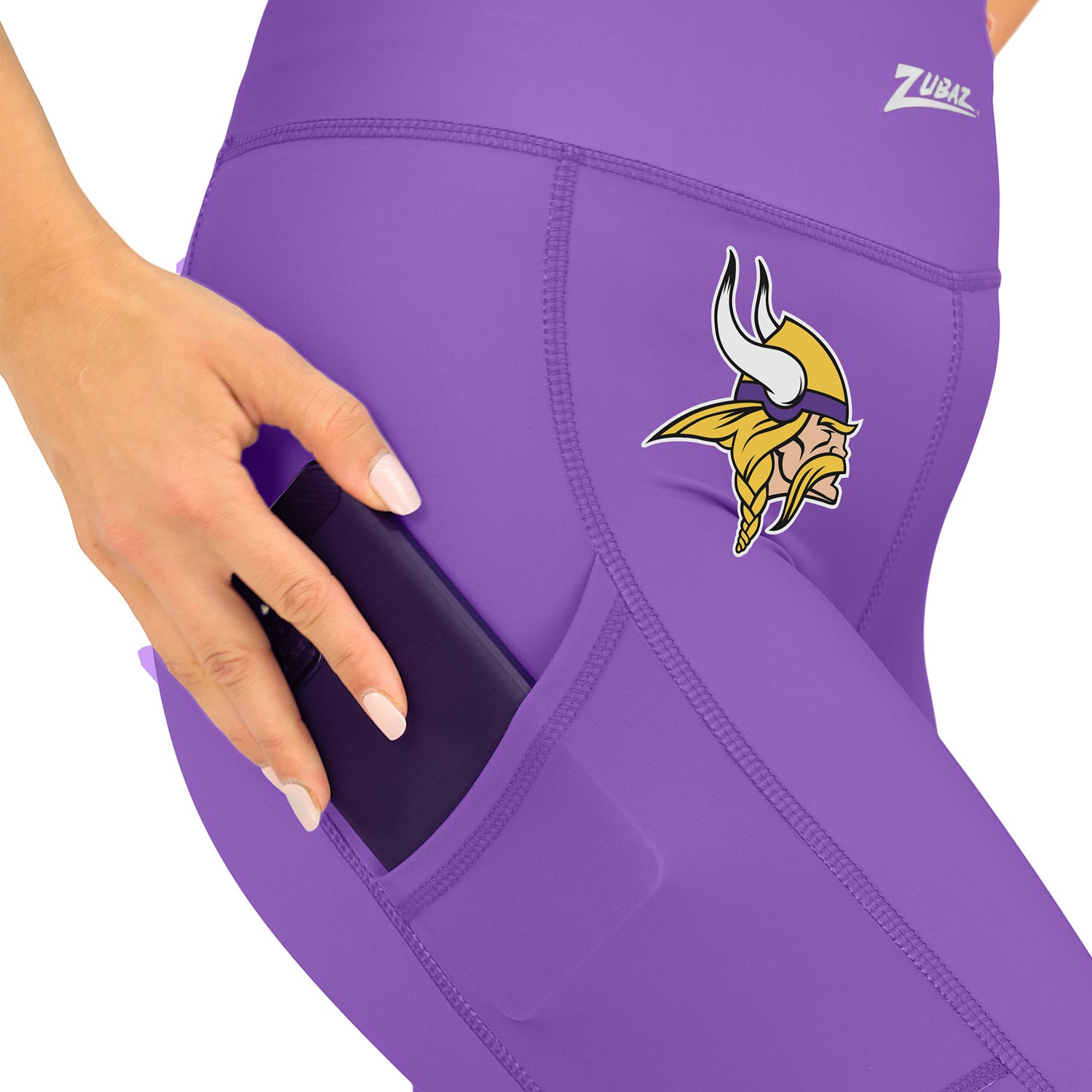 Zubaz NFL Women's Fade Primary Logo Leggings, Minnesota Vikings