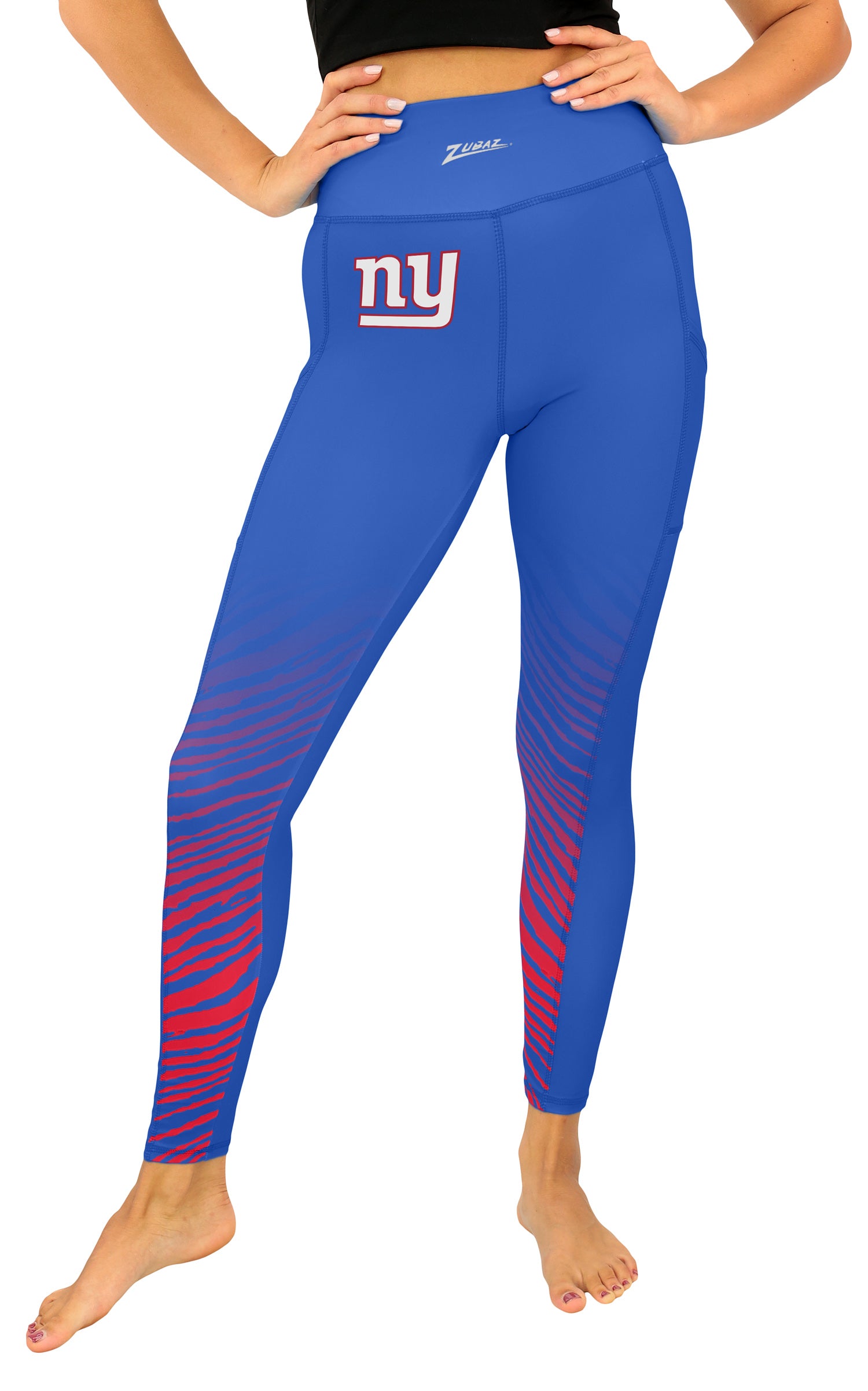 Zubaz NFL Women's Fade Primary Logo Leggings, New York Giants