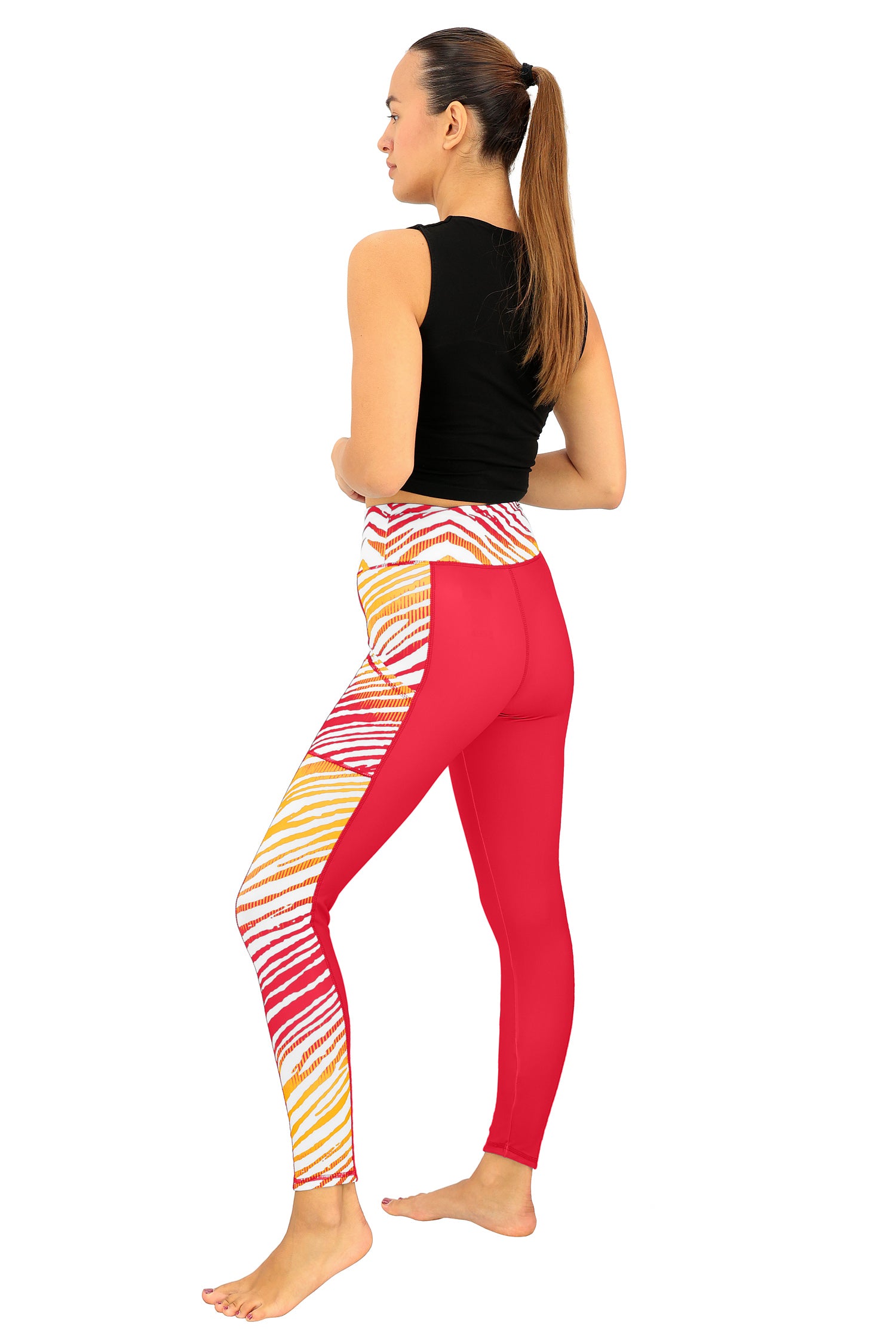 Zubaz NFL Women's Elevated Zebra Ombre Leggings, Kansas City Chiefs