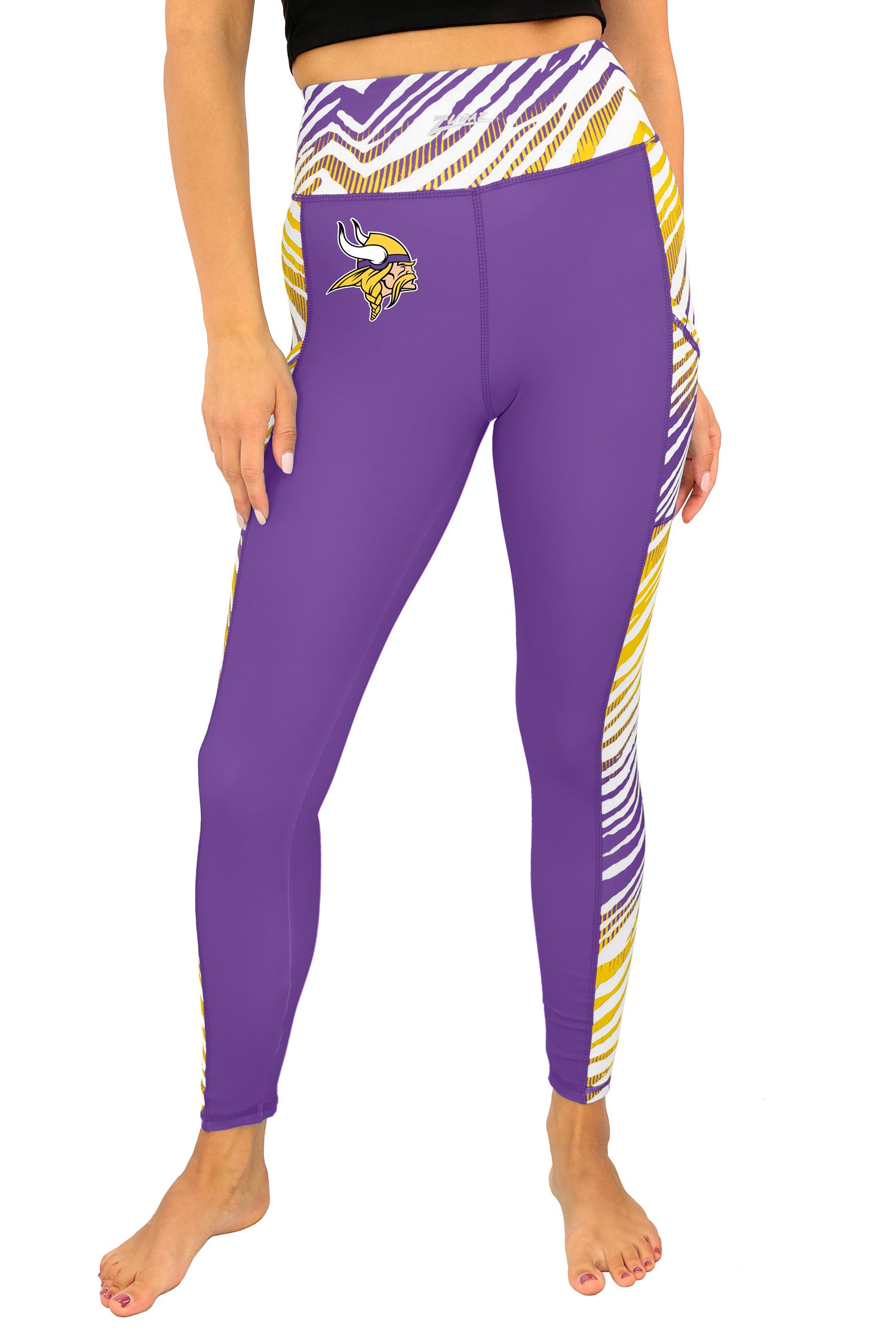 Zubaz NFL Women's Elevated Zebra Ombre Leggings, Minnesota Vikings