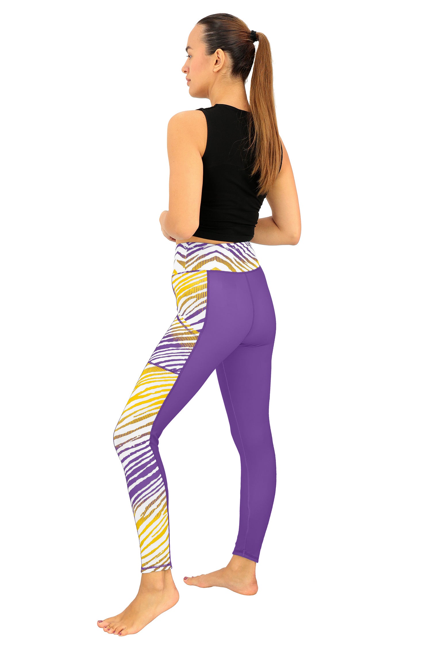Zubaz NFL Women's Elevated Zebra Ombre Leggings, Minnesota Vikings