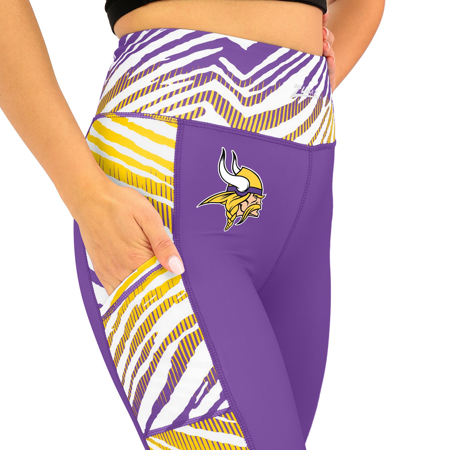 Zubaz NFL Women's Elevated Zebra Ombre Leggings, Minnesota Vikings