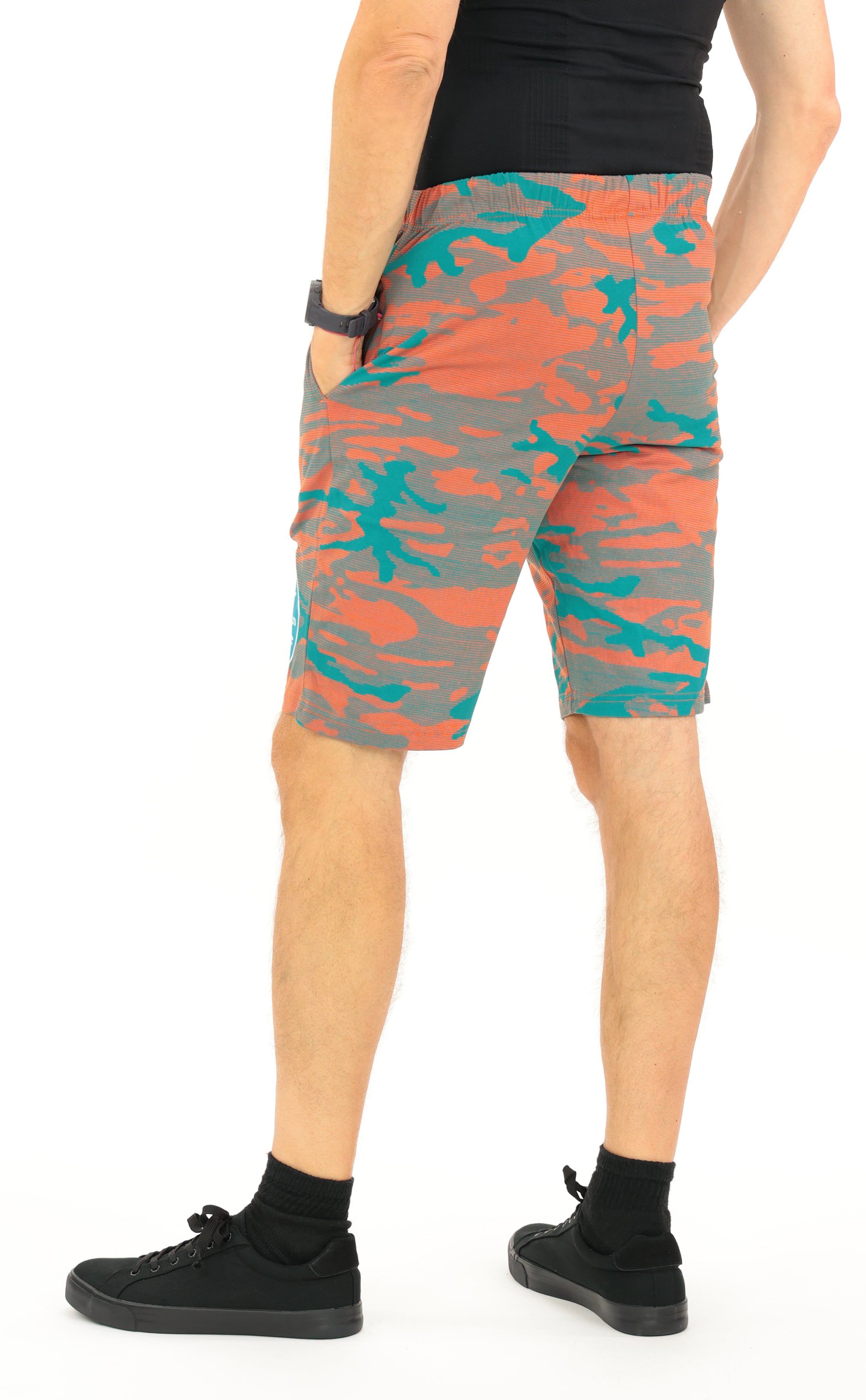 Zubaz NFL Adult Unisex Z88 Camo Lines Shorts, Miami Dolphins