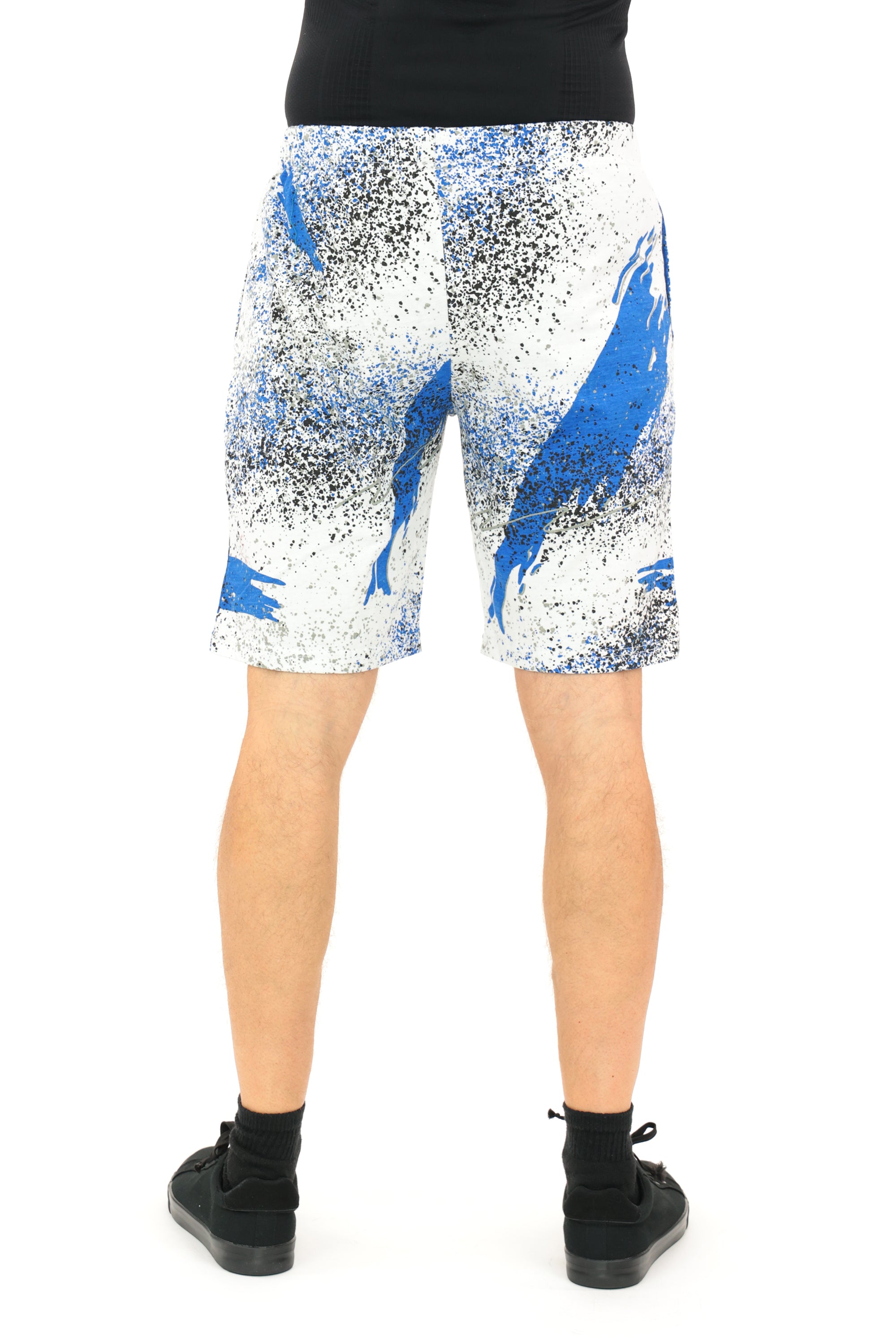Zubaz NFL Adult Unisex Z88 Embroidered Confetti 3 Team Color Shorts, Indianapolis Colts