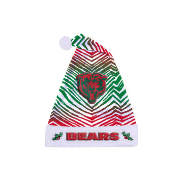 Zubaz Santa Hat NFL Chicago Bears - Red and green
