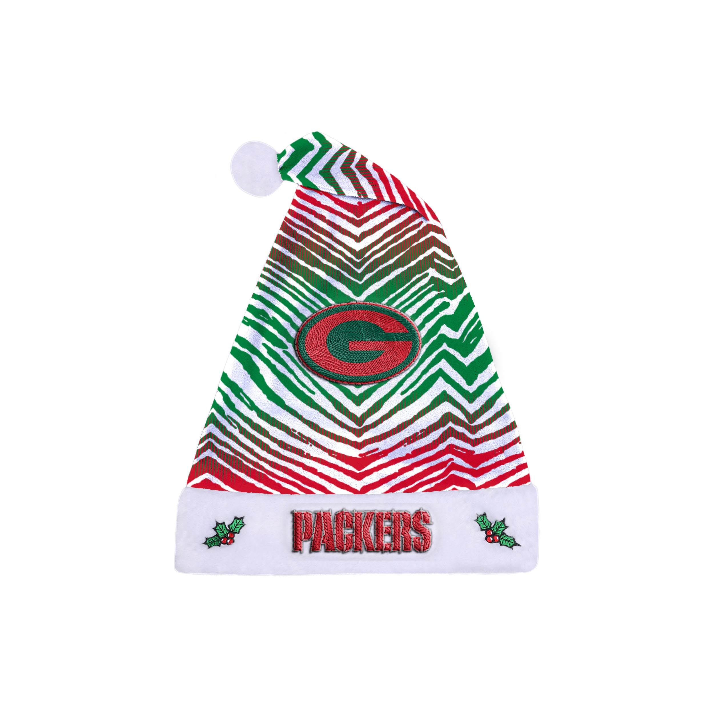 Zubaz Santa Hat NFL Green Bay Packers - Red and green