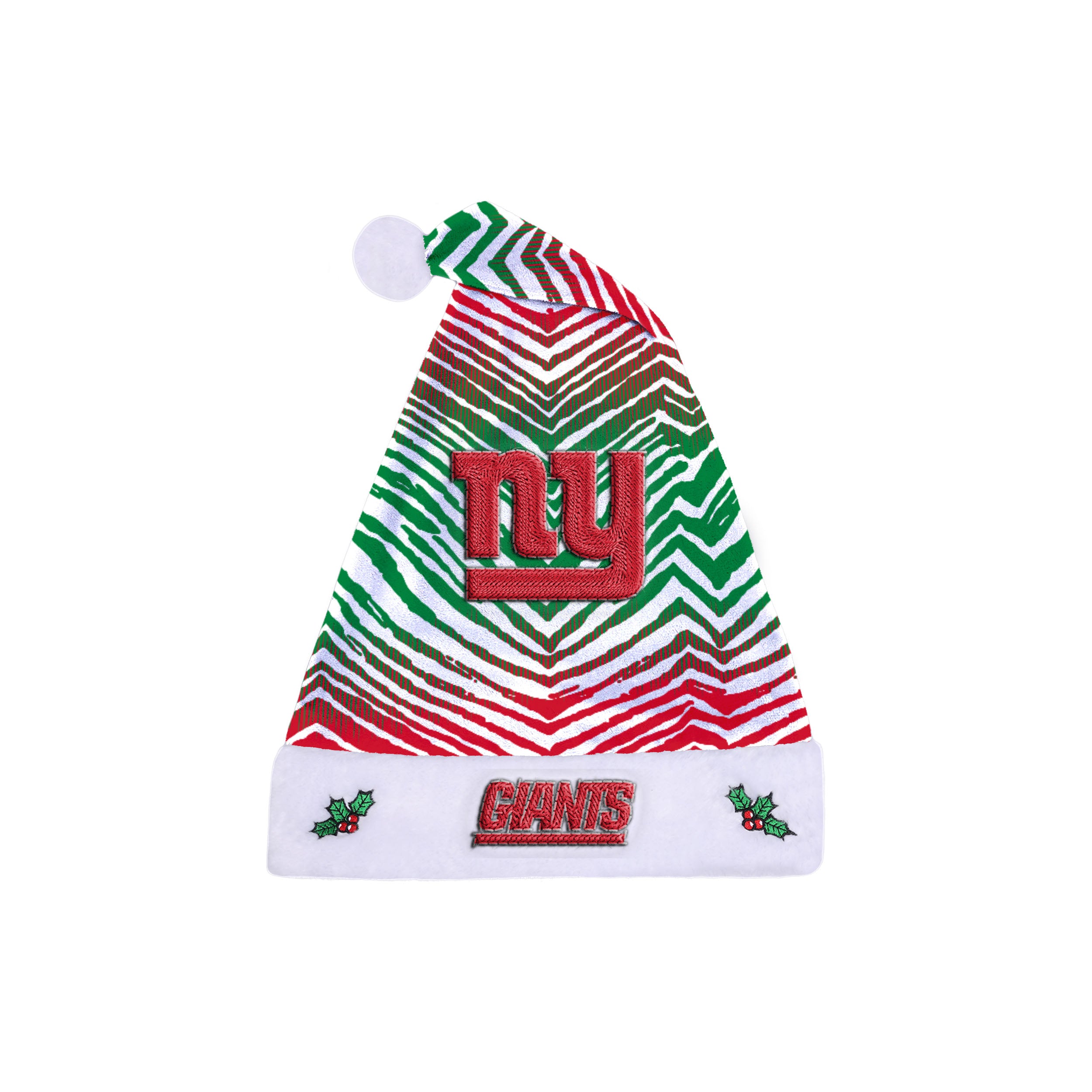 Zubaz Santa Hat NFL New York Giants - Red and green