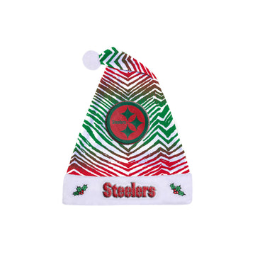 Zubaz Santa Hat NFL Pittsburgh Steelers - Red and green