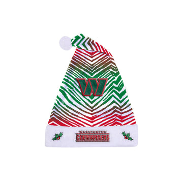 Zubaz Santa Hat NFL Washington Commanders - Red and green