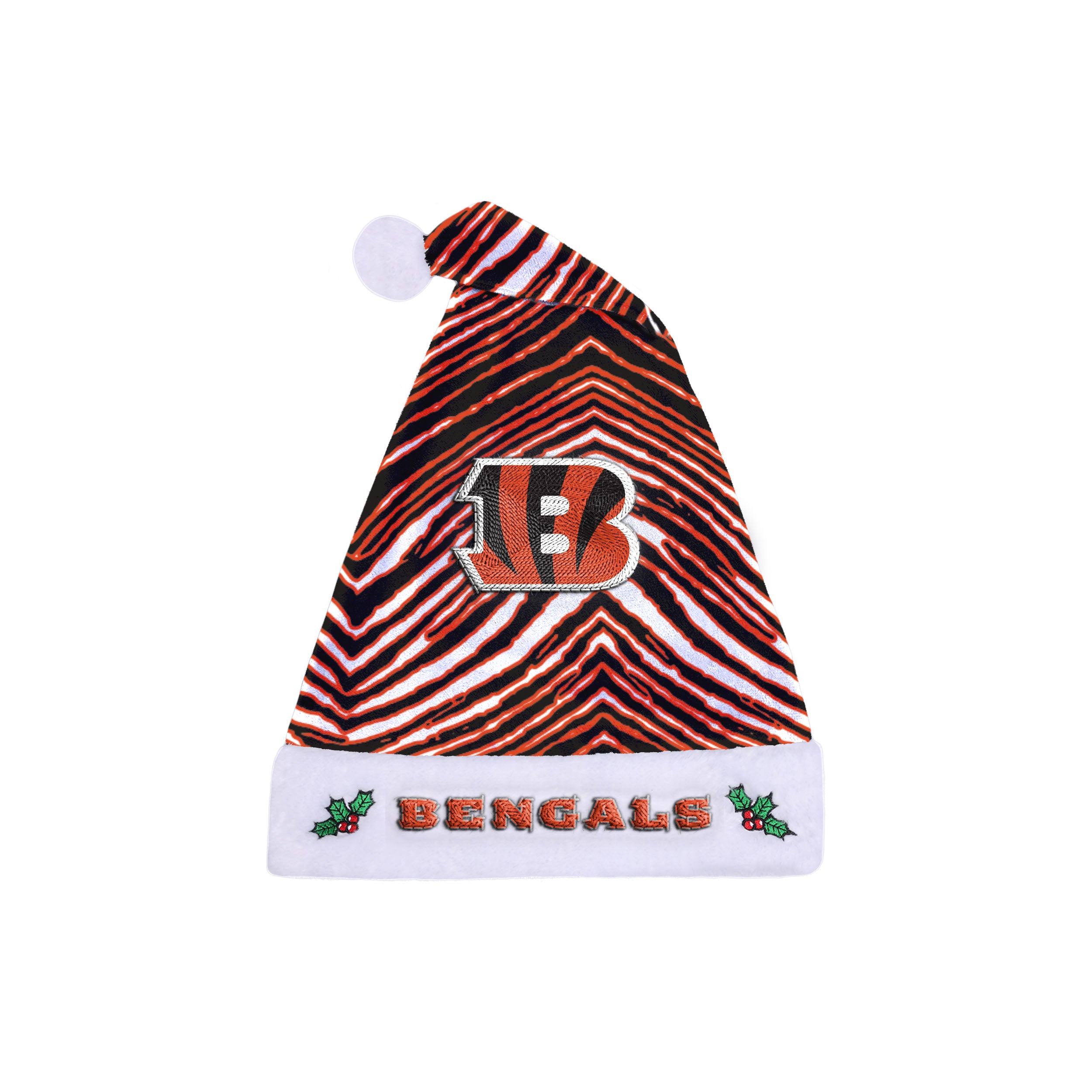 Zubaz Santa Hat NFL Cincinnati Bengals - Team color