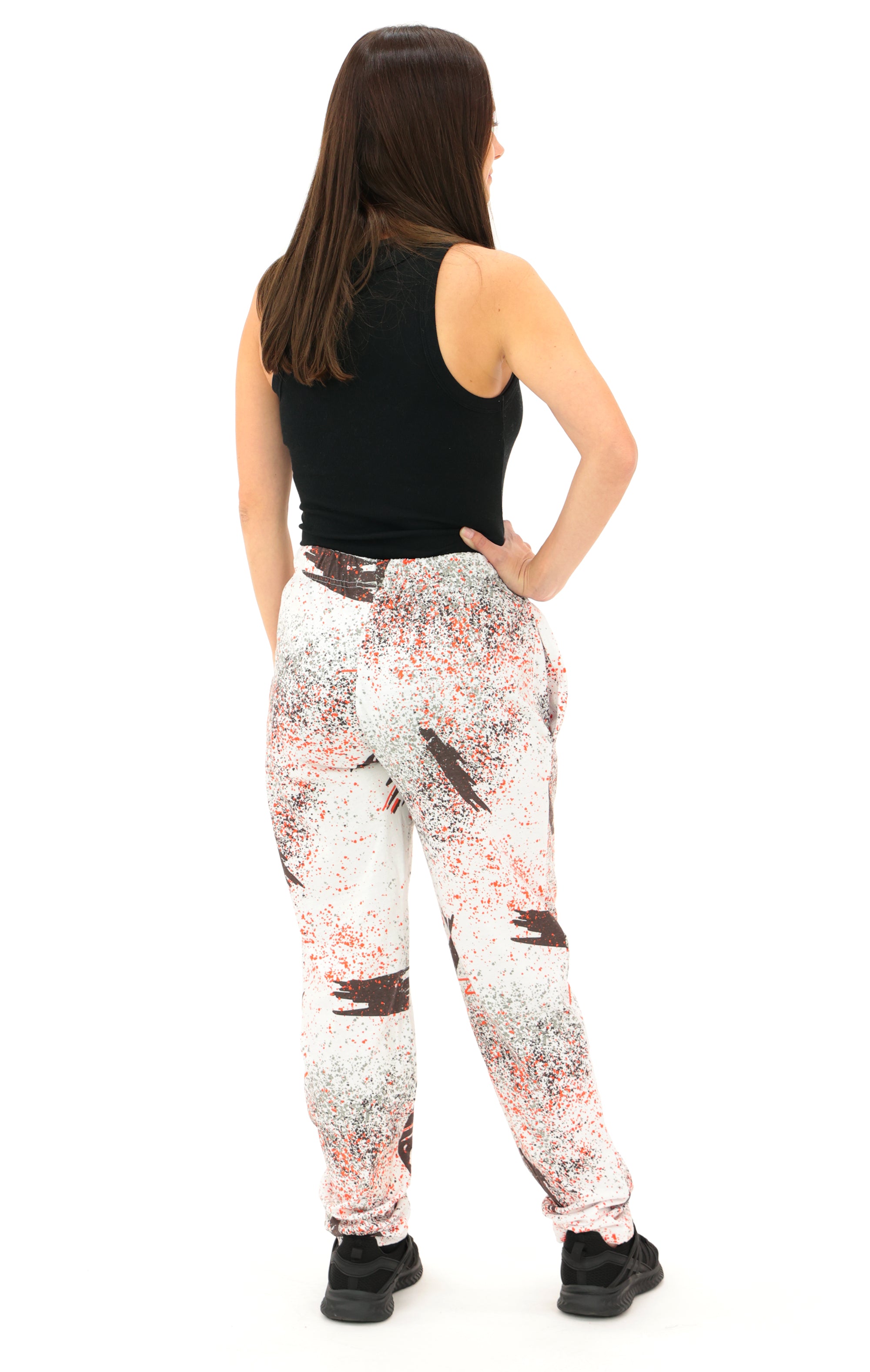 Zubaz NFL Adult Unisex Z88 Embroidered Confetti 3 Color Pants, Cleveland Browns