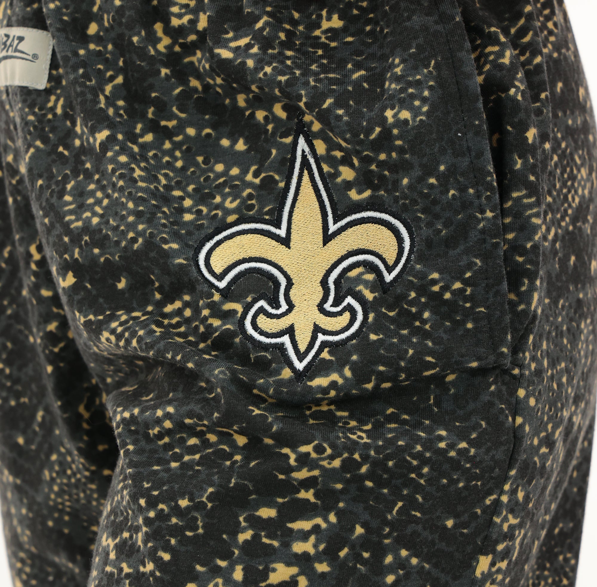 Zubaz NFL Adult Unisex for Men and Women Z88 Embroidered Post Pattern Pants, New Orleans Saints