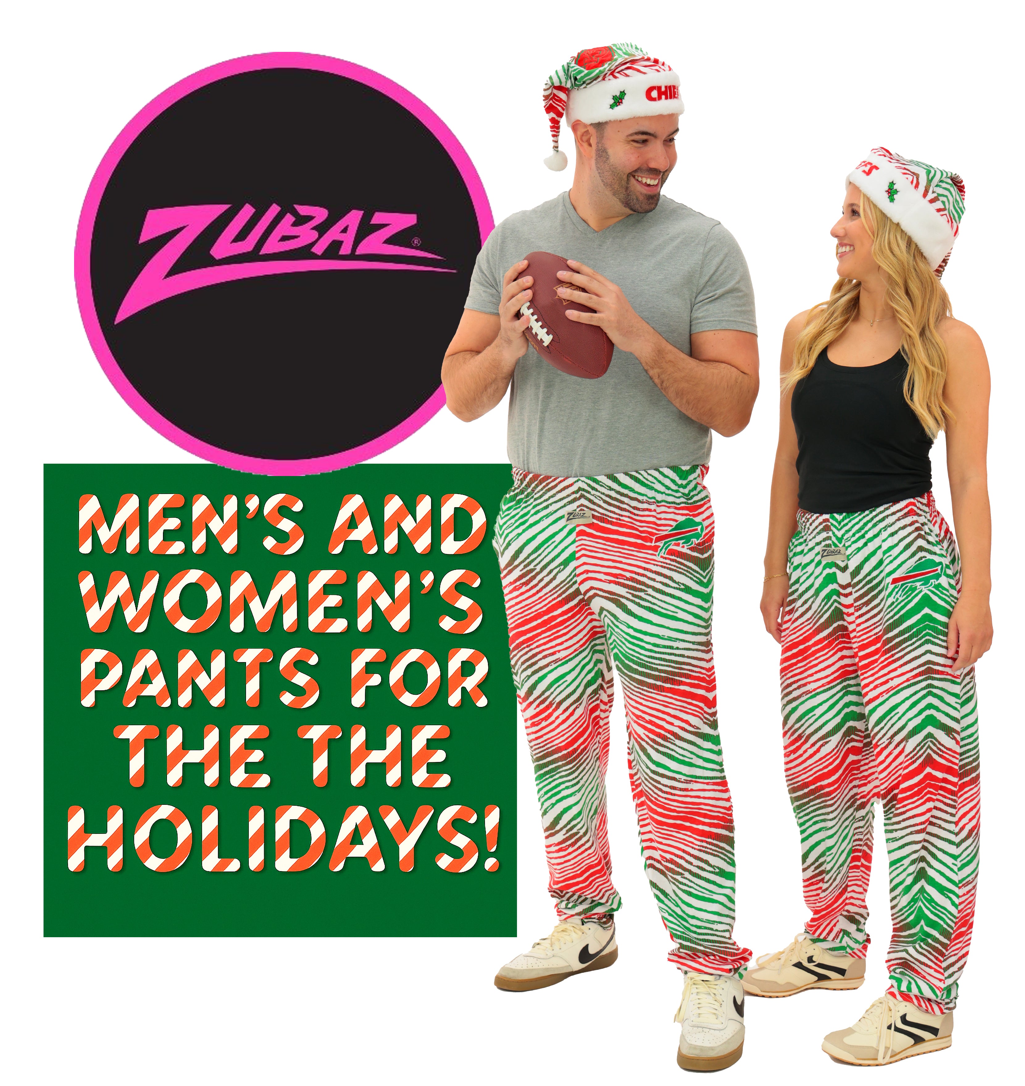 Zubaz NFL Adult Unisex Z88 Embroidered Holiday Ombre Pants, Seattle Seahawks